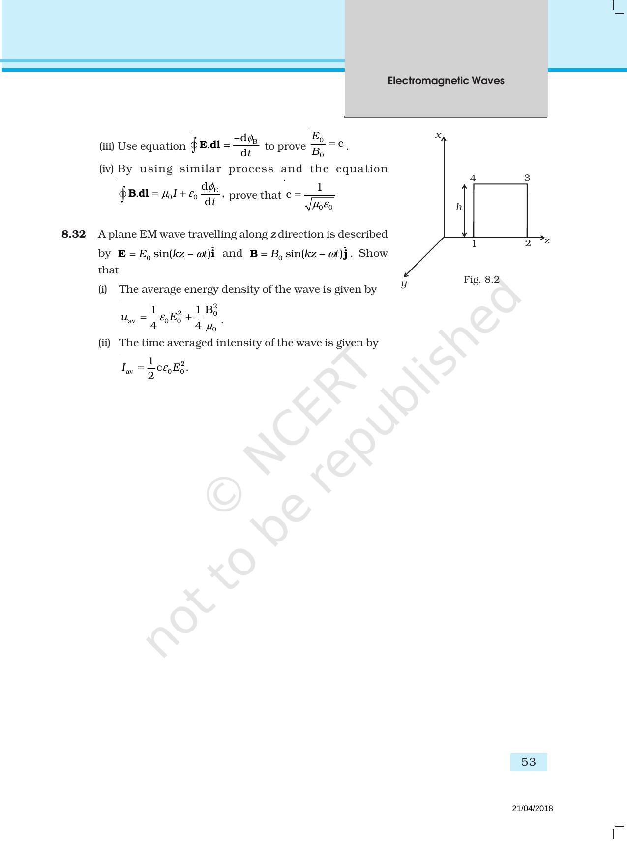 NCERT Exemplar Book for Class 12 Physics: Chapter 8 Electromagnetic Waves - Page 7