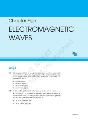NCERT Exemplar Book for Class 12 Physics: Chapter 8 Electromagnetic Waves
