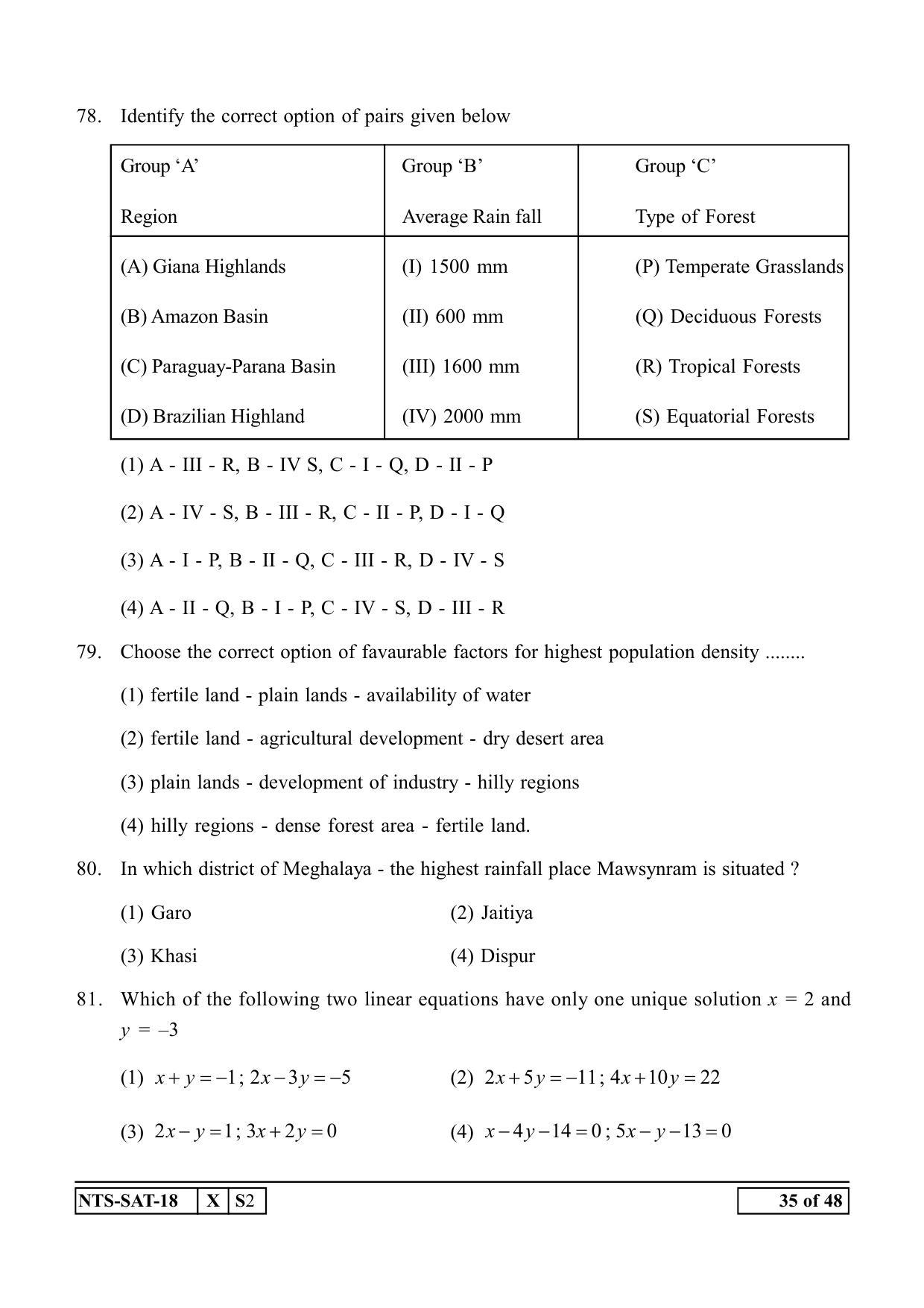 Maharashtra NTSE 2019 SAT (Urdu) Question Paper - Page 35