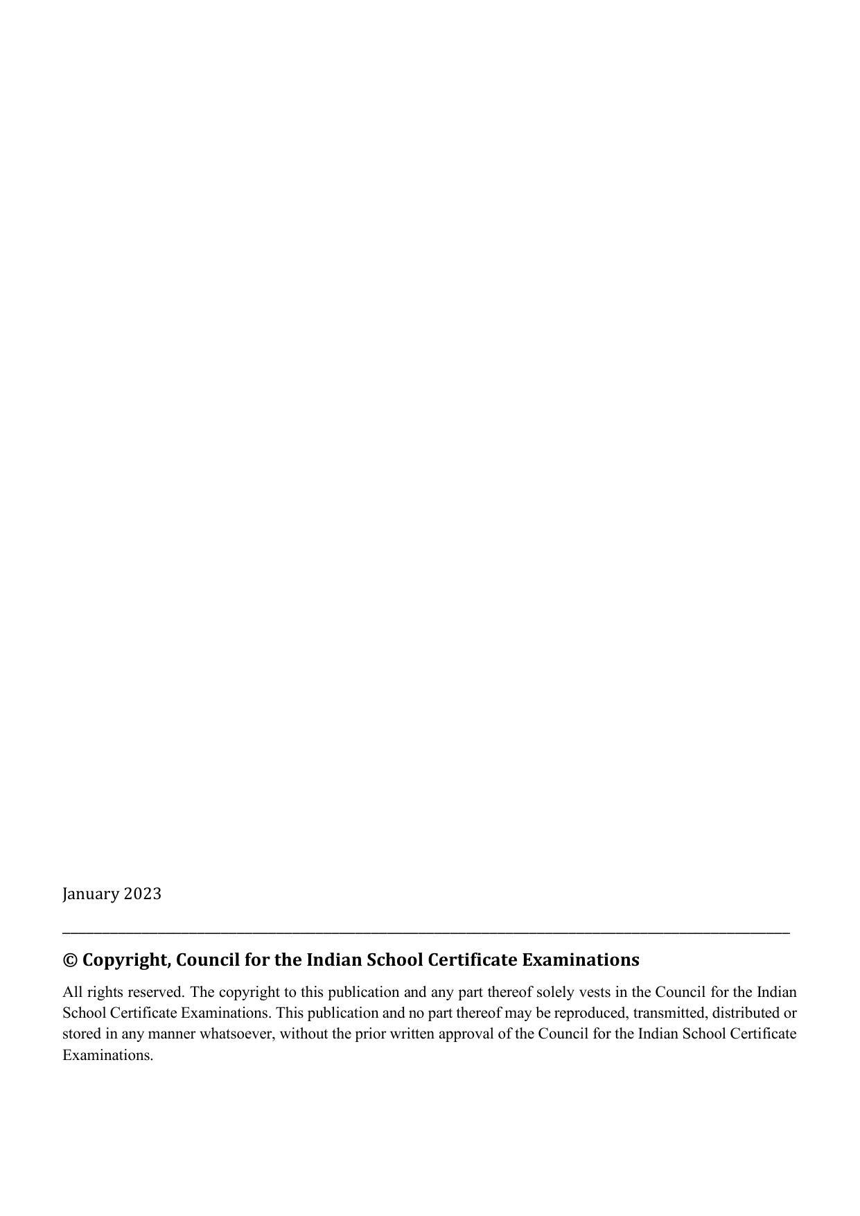 ISC Class XI & XII Copyright Syllabus - Page 1
