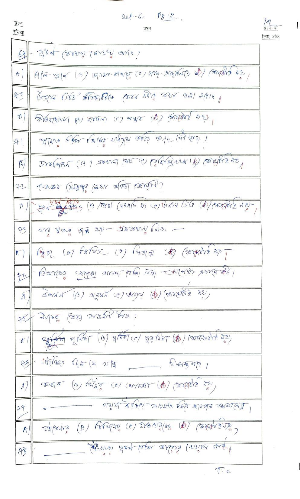 Bihar Board 10th Bangla Model Paper 2023 - Page 12