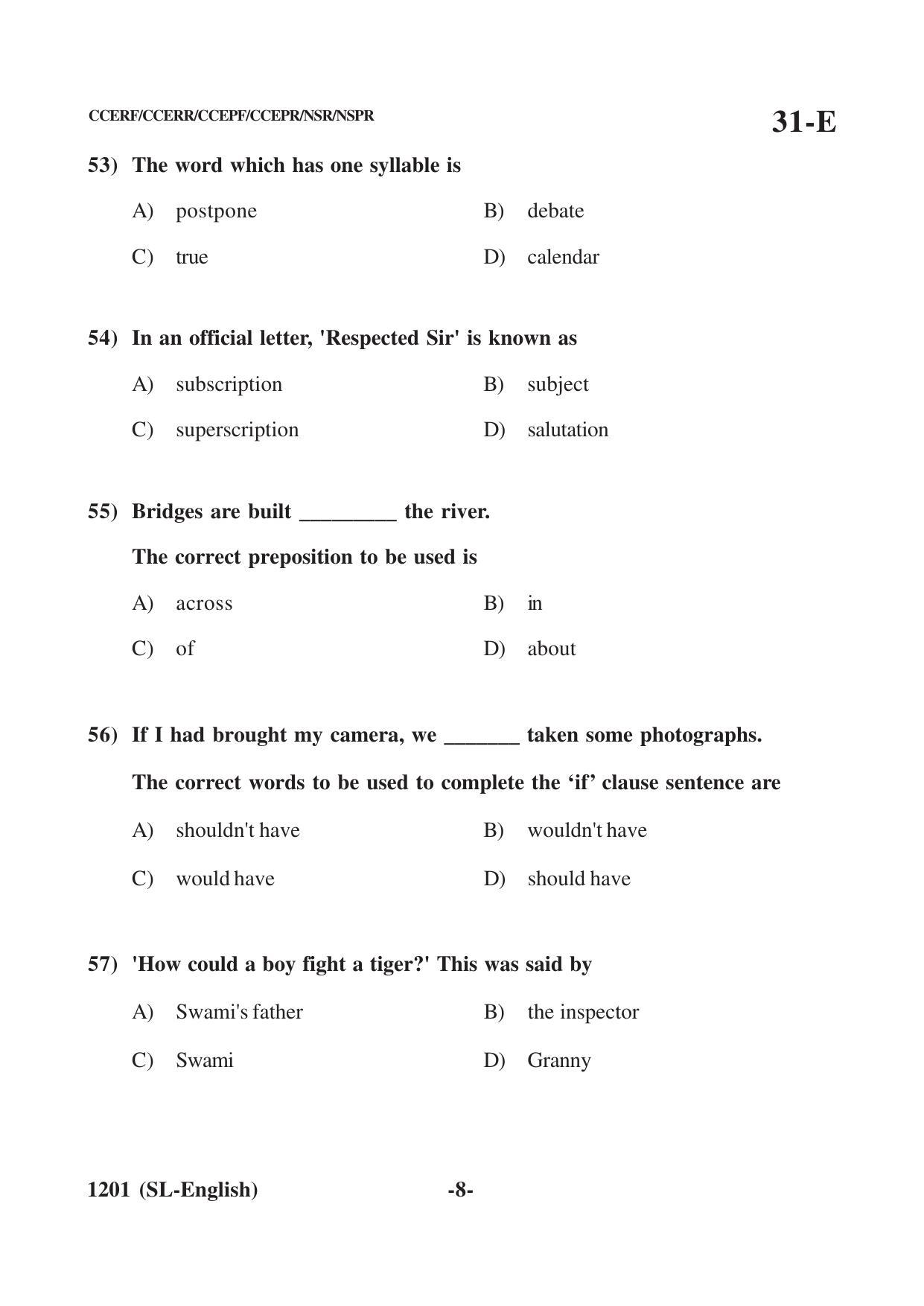 Karnataka SSLC Second Language English Question Paper 2021 - Page 8