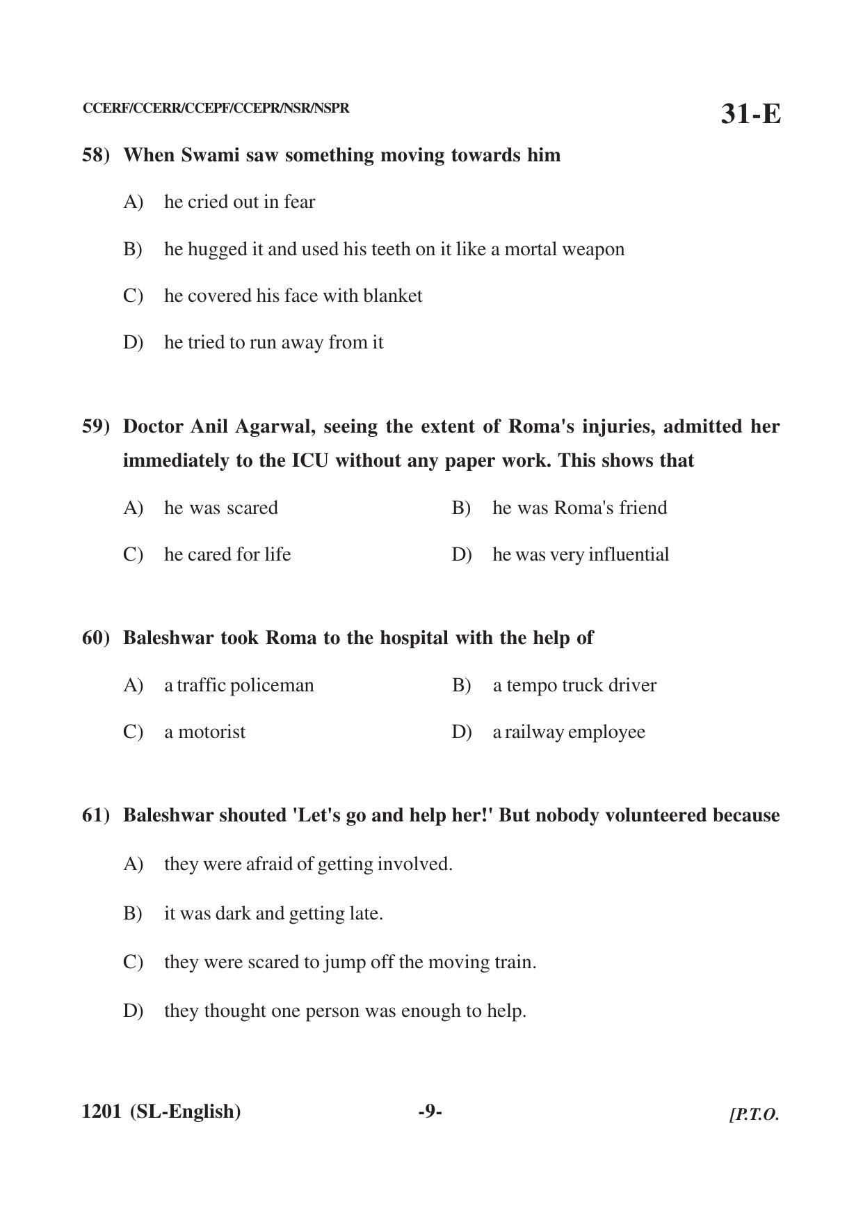 Karnataka SSLC Second Language English Question Paper 2021 - Page 9