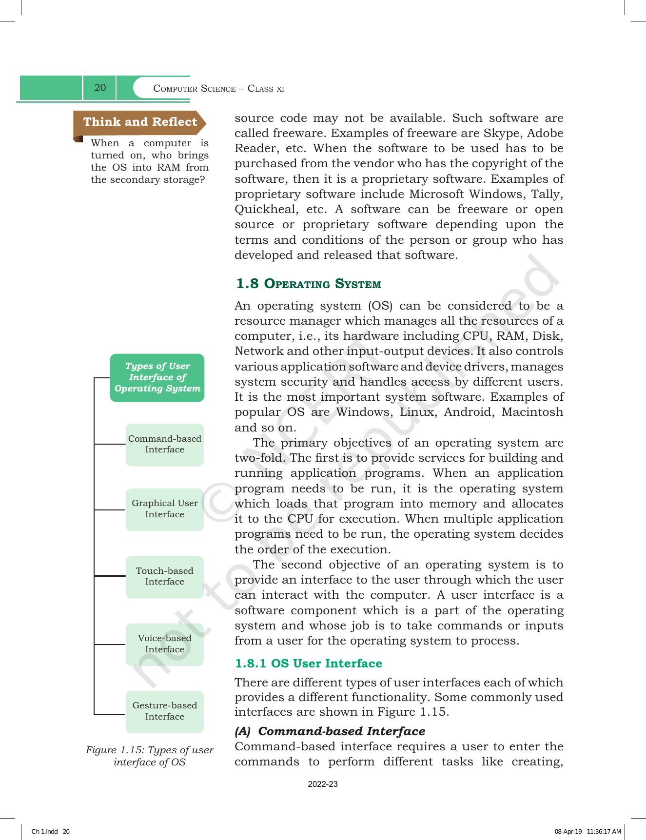 NCERT Book for Class 11 Computer Science Chapter 1 Computer System - Page 20