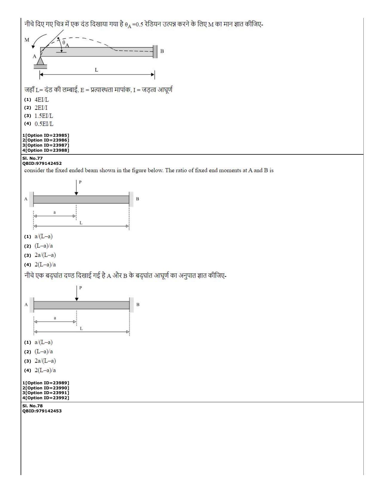 CUET (PG) 2022: PGQP-08 Structural engg (07-09-2022) Question Paper - Page 29