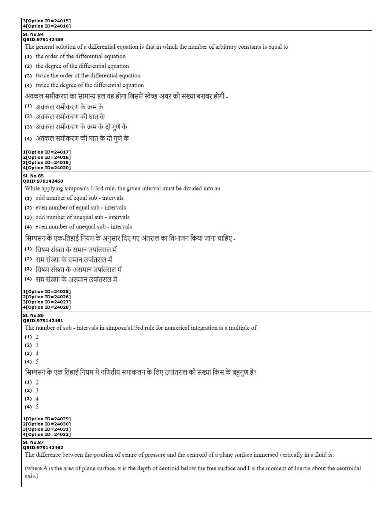 CUET (PG) 2022: PGQP-08 Structural engg (07-09-2022) Question Paper - Page 33