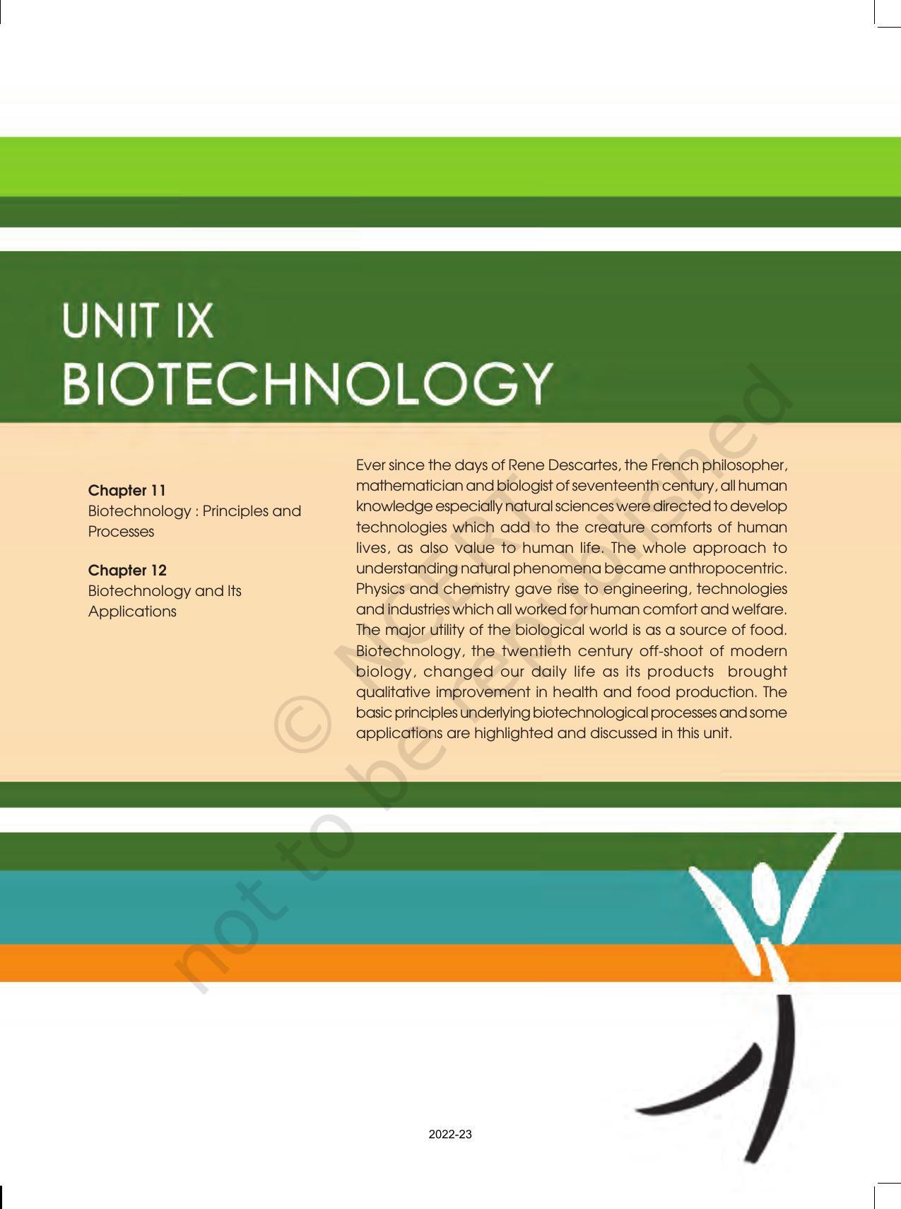 NCERT Book for Class 12 Biology Chapter 11 Biotechnology Principles and Processes - Page 1