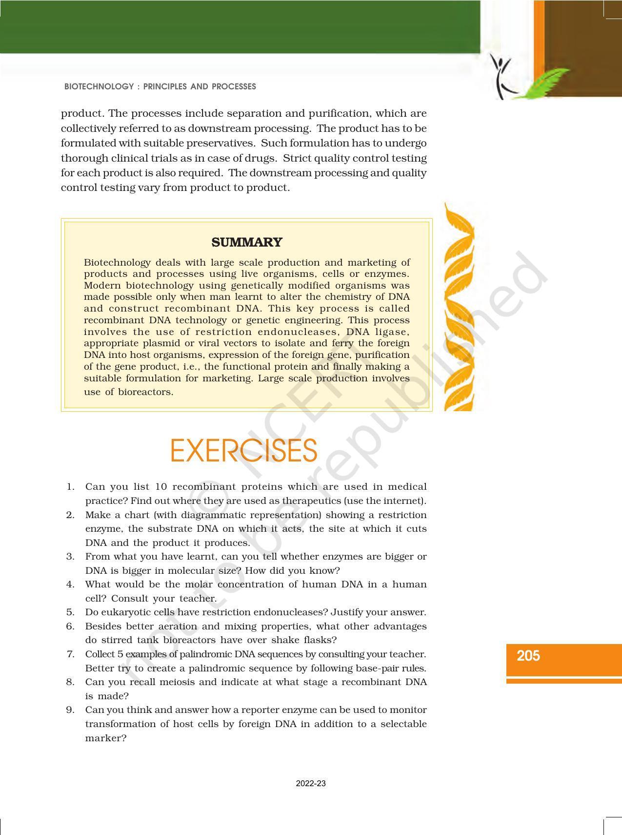 NCERT Book for Class 12 Biology Chapter 11 Biotechnology Principles and Processes - Page 15