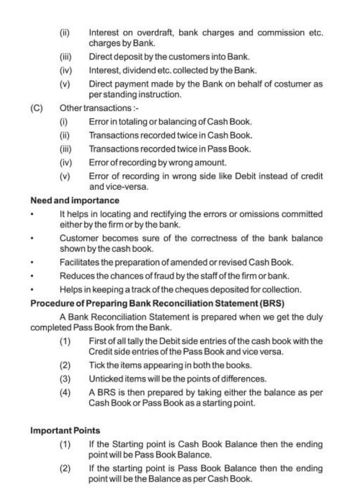 Class 11 Notes, Question & Practice Paper - Accountancy (Topic 4 : Preparation of Bank Reconciliation Statement Ledger and Trial Balance) - Page 3