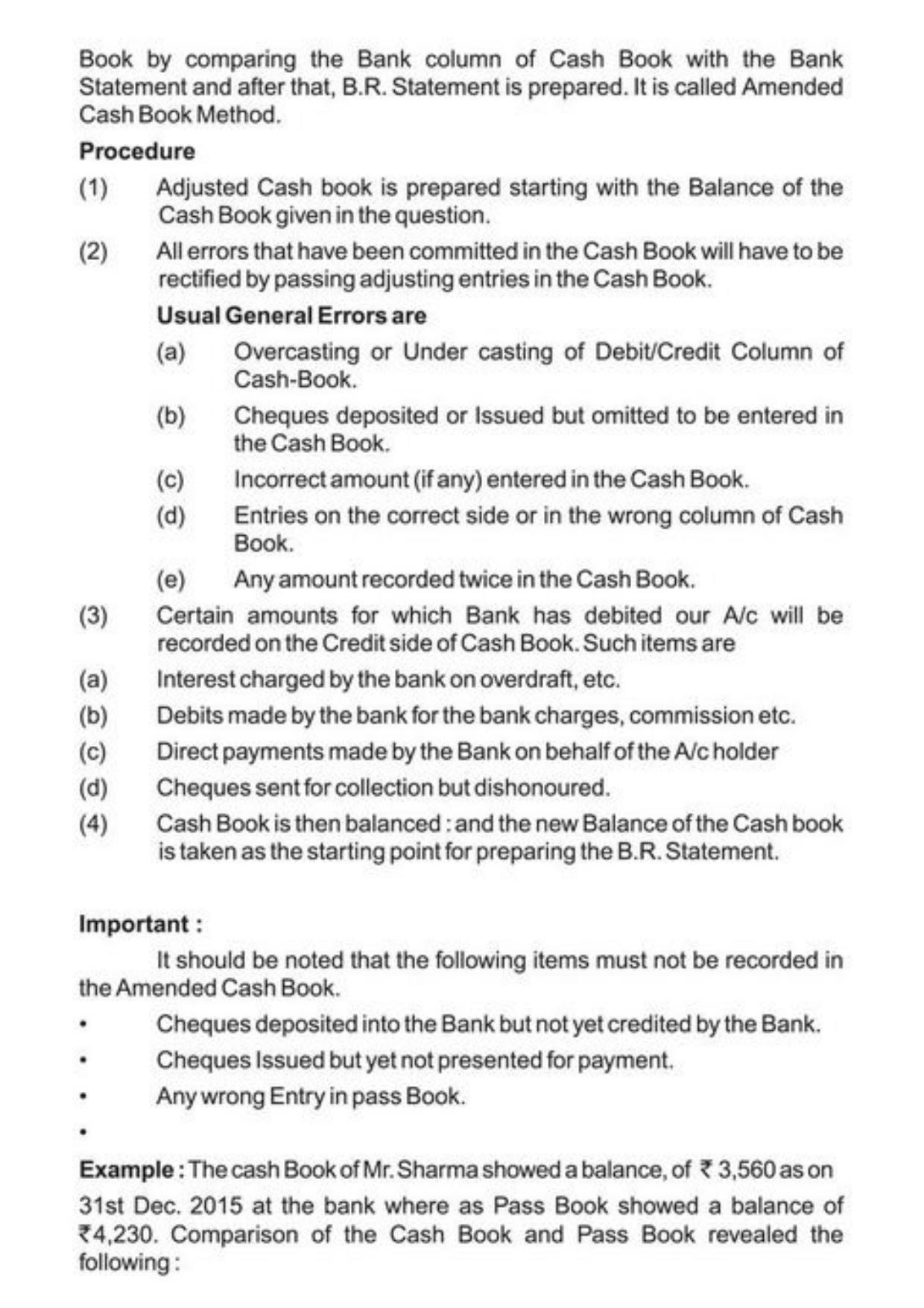 Class 11 Notes, Question & Practice Paper - Accountancy (Topic 4 : Preparation of Bank Reconciliation Statement Ledger and Trial Balance) - Page 10