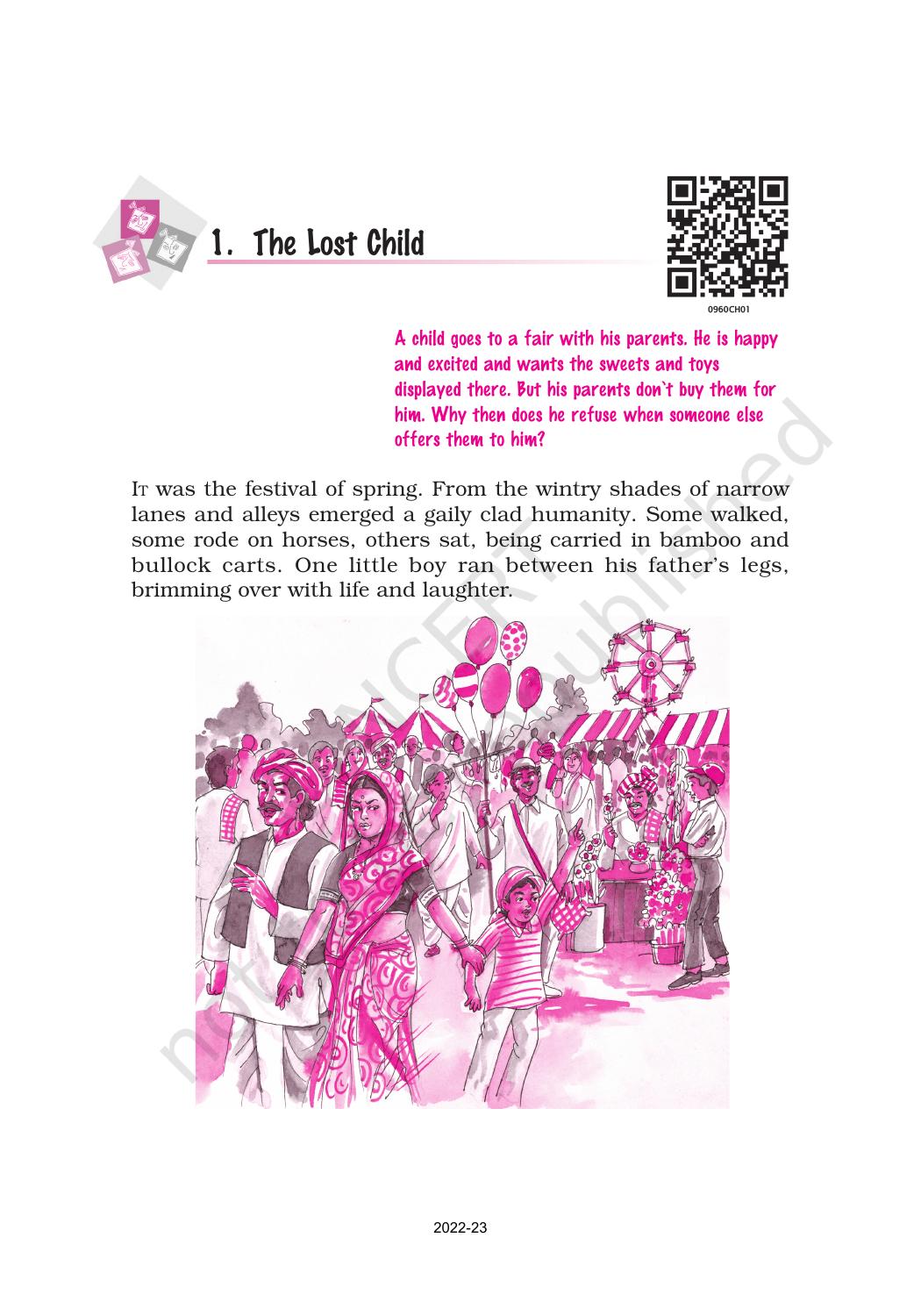 NCERT Book for Class 9 English Moment Chapter 1 The Lost Child - Page 1