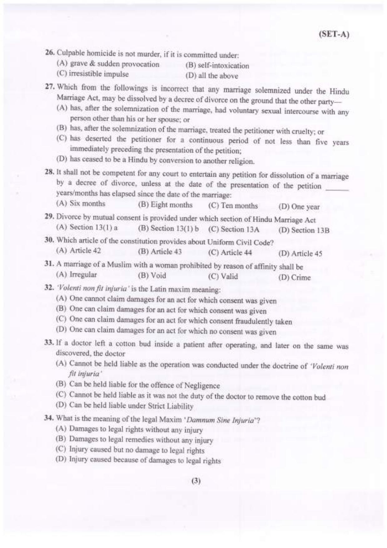 PU B.A./B.Com. LLB. (Hons.) 2023 Question Paper - Page 4