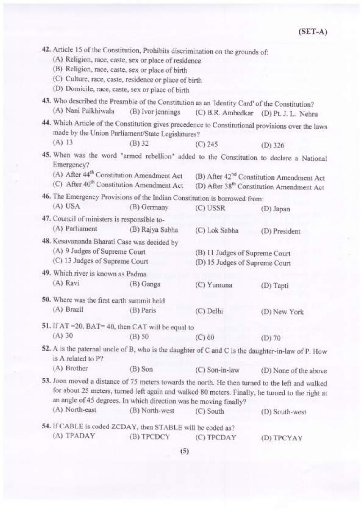 PU B.A./B.Com. LLB. (Hons.) 2023 Question Paper - Page 6