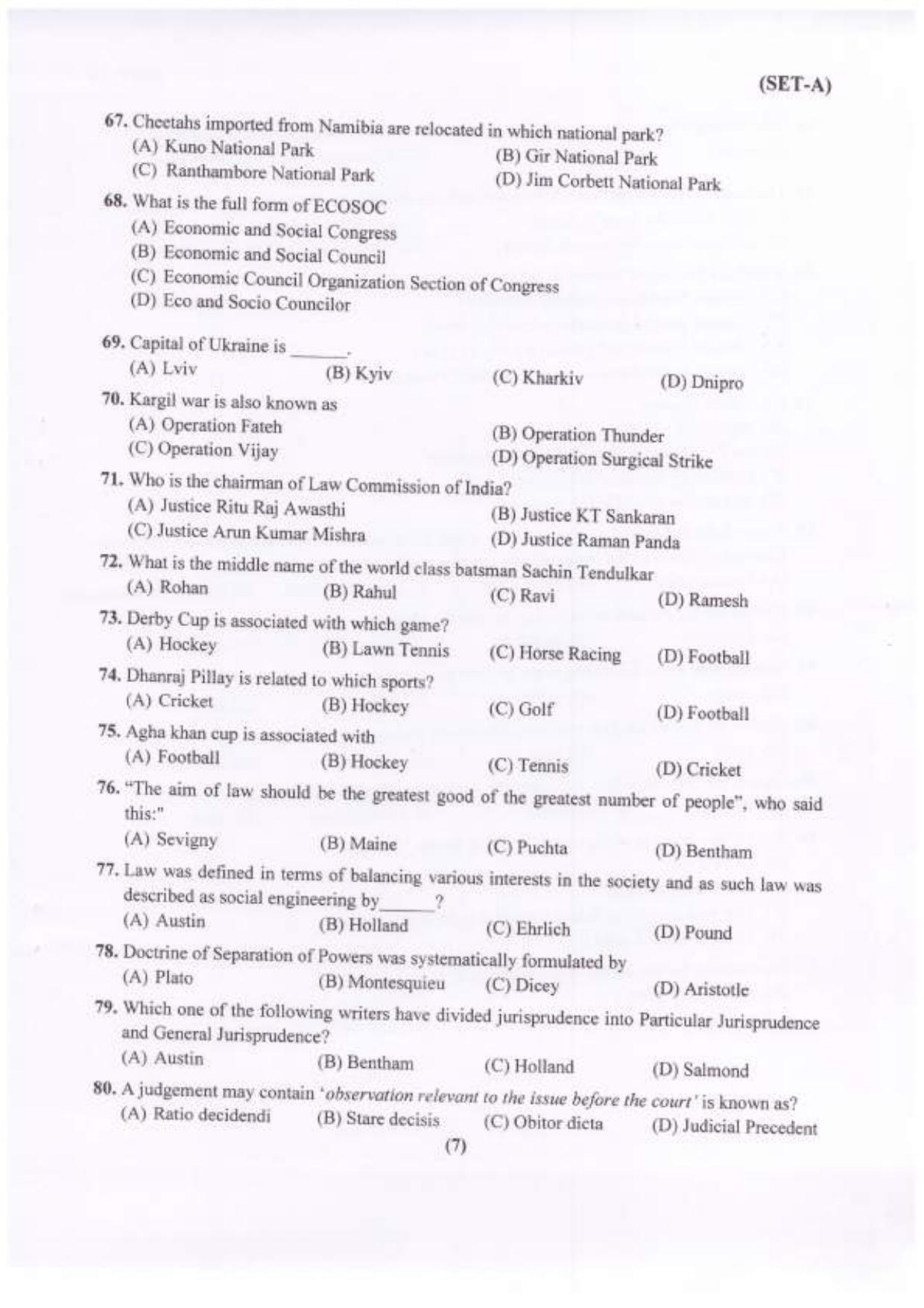 PU B.A./B.Com. LLB. (Hons.) 2023 Question Paper - Page 8