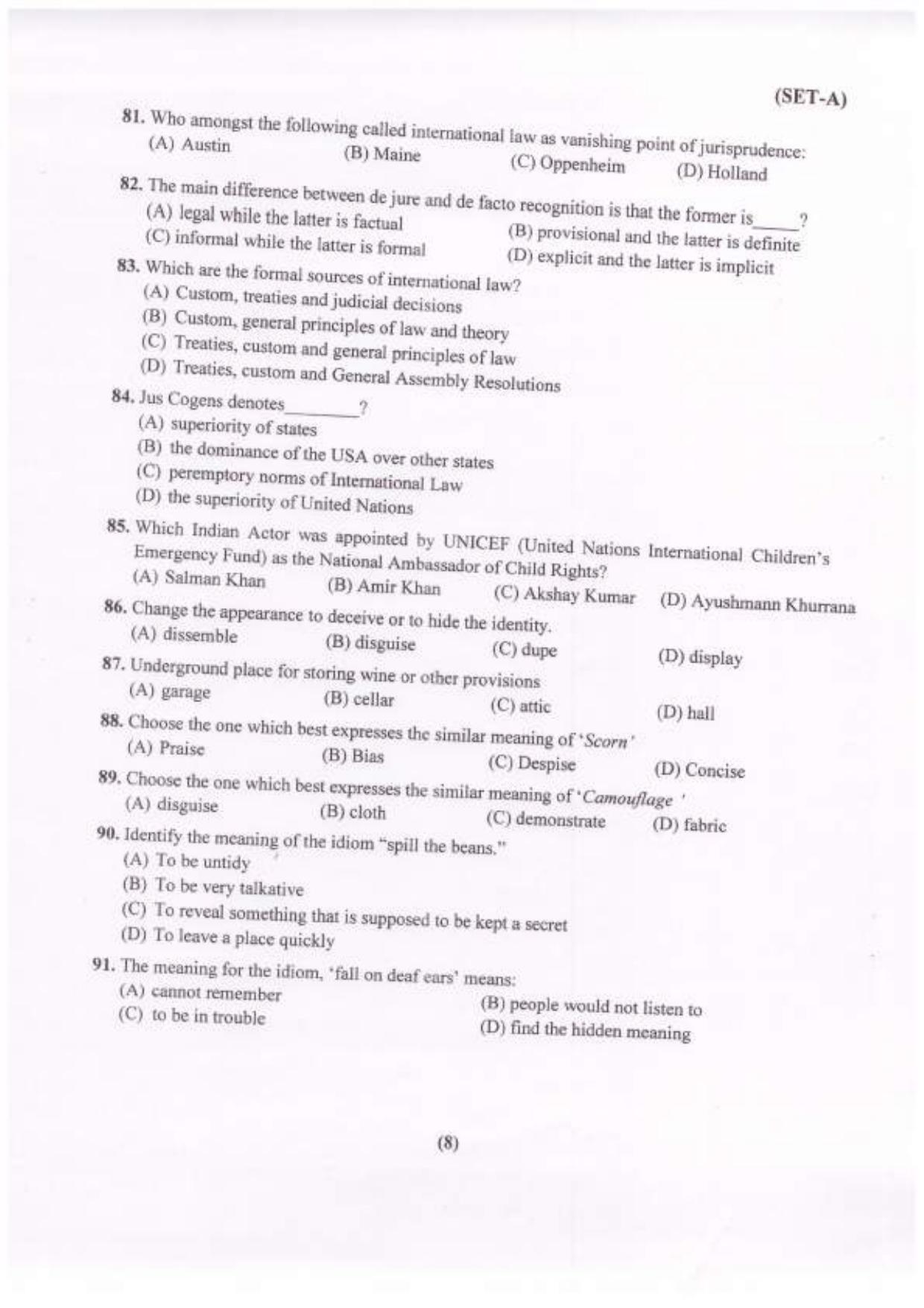 PU B.A./B.Com. LLB. (Hons.) 2023 Question Paper - Page 9
