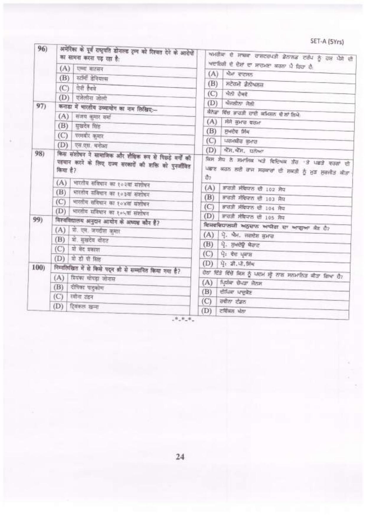 PU B.A./B.Com. LLB. (Hons.) 2023 Question Paper - Page 25