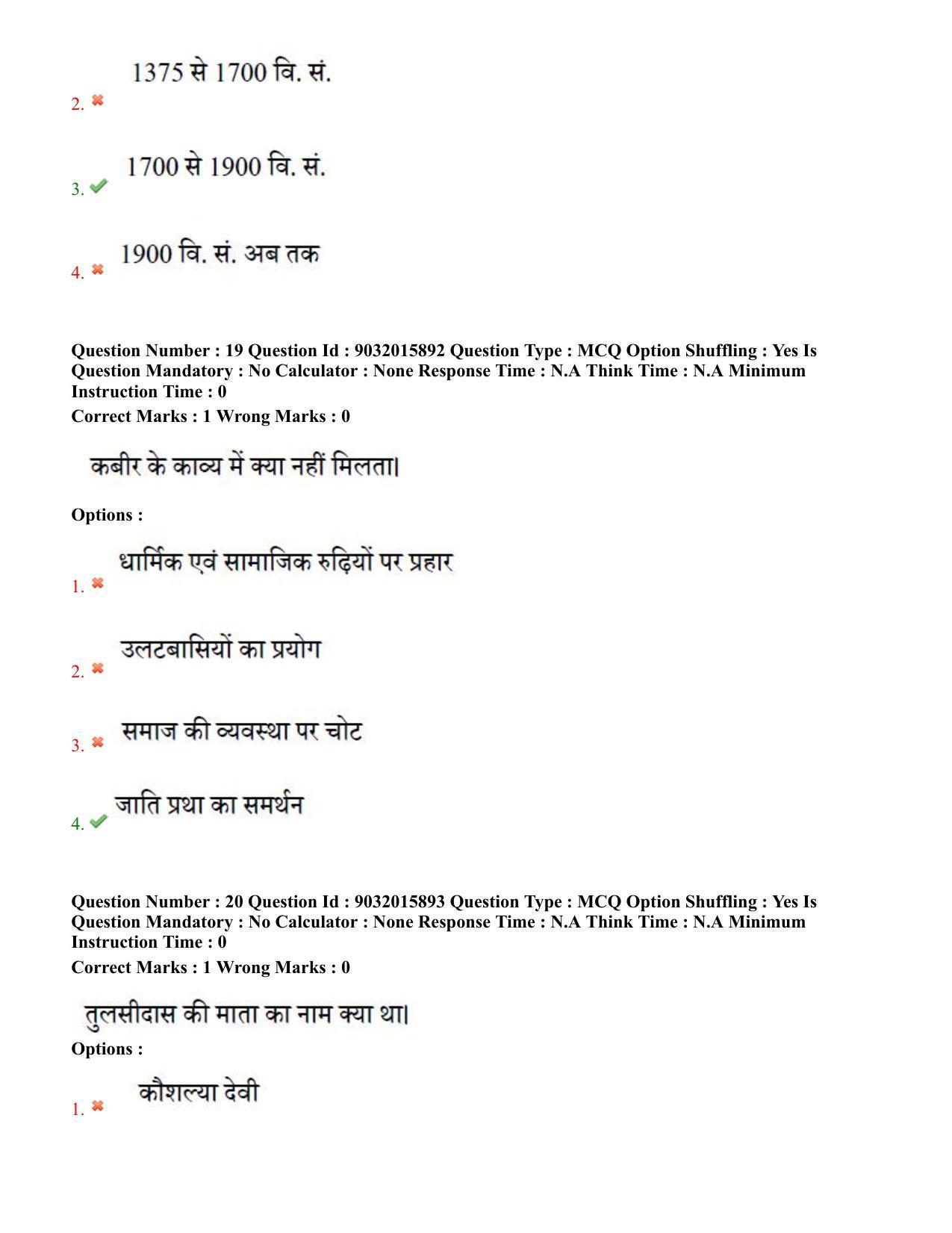 TS CPGET 2022 M.A Hindi Question Paper with Answer Key - Page 11