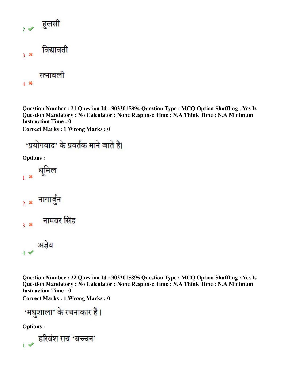 TS CPGET 2022 M.A Hindi Question Paper with Answer Key - Page 12