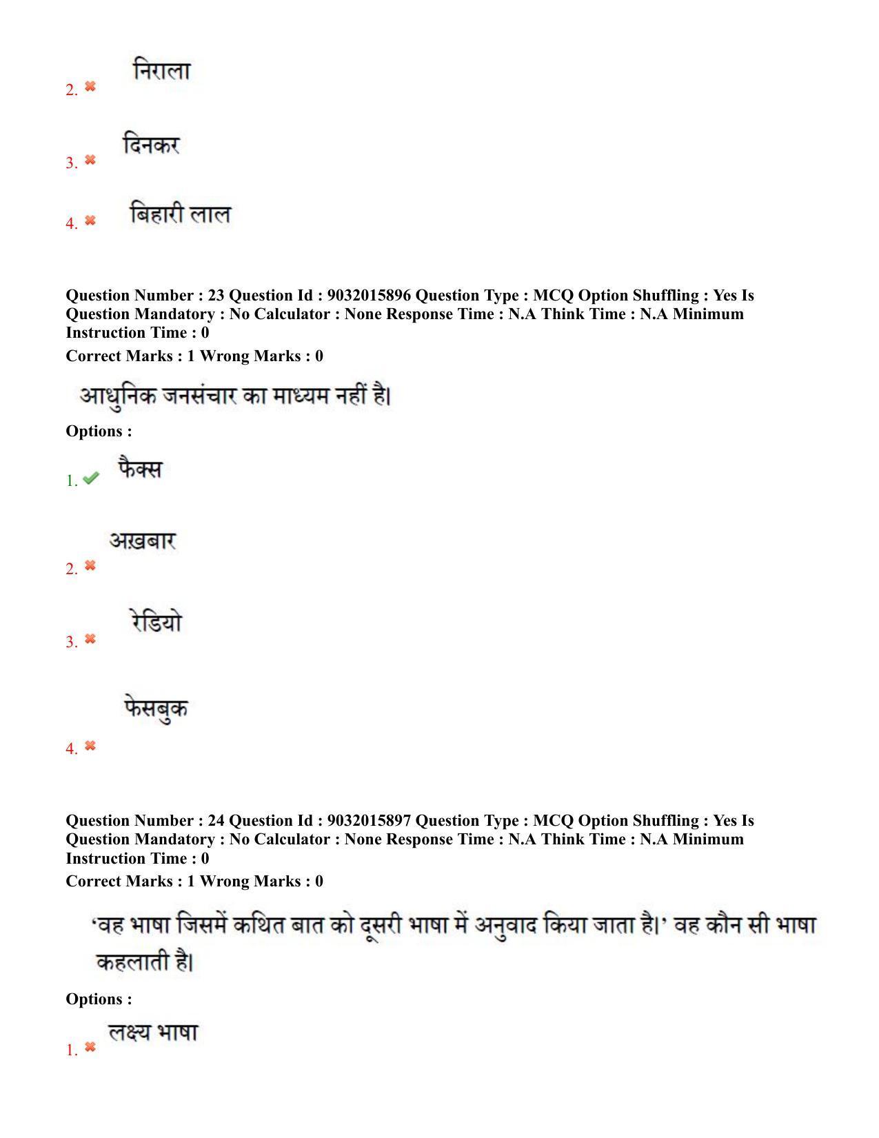 TS CPGET 2022 M.A Hindi Question Paper with Answer Key - Page 13