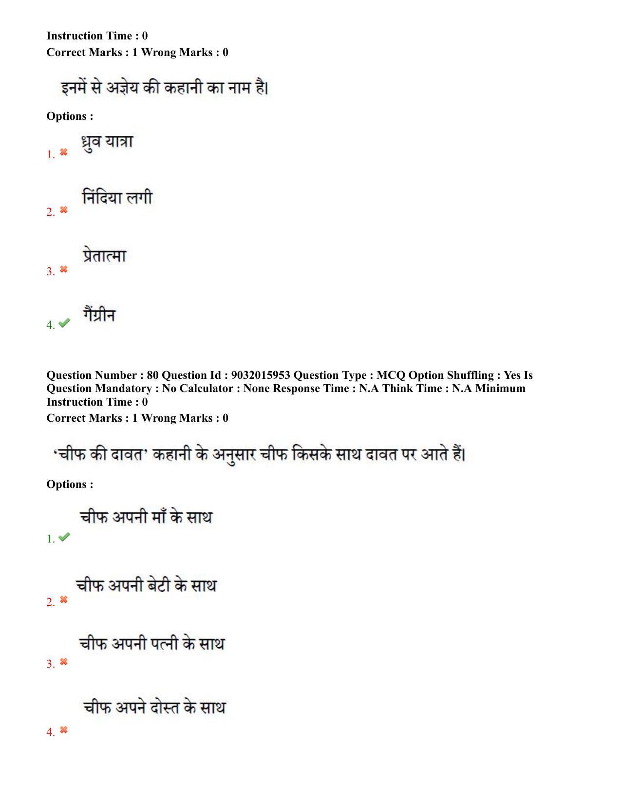TS CPGET 2022 M.A Hindi Question Paper with Answer Key - Page 42