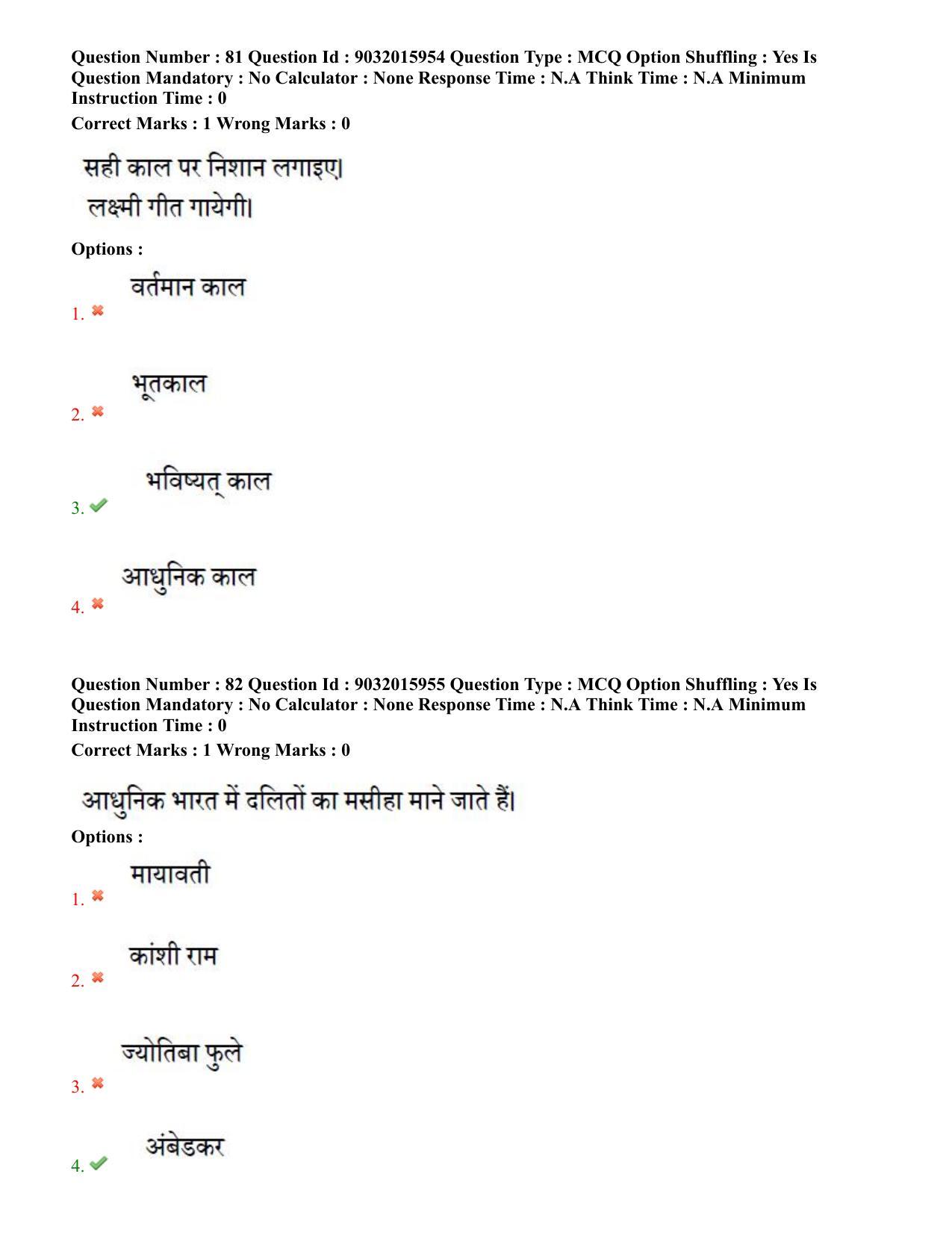TS CPGET 2022 M.A Hindi Question Paper with Answer Key - Page 43