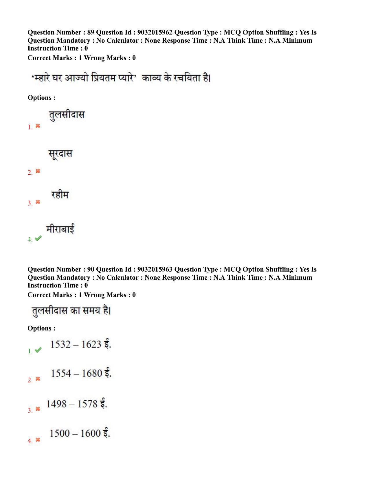 TS CPGET 2022 M.A Hindi Question Paper with Answer Key - Page 47