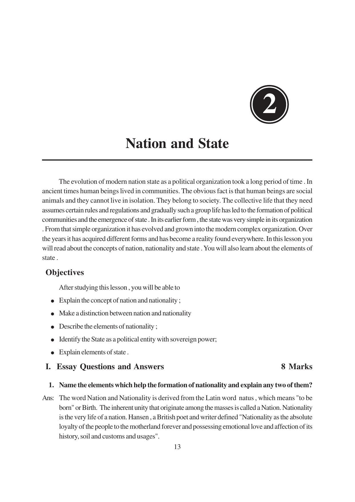 TS SCERT Inter 1st Year Political Science-Book-1 Path 1 (English Medium) Text Book - Page 19