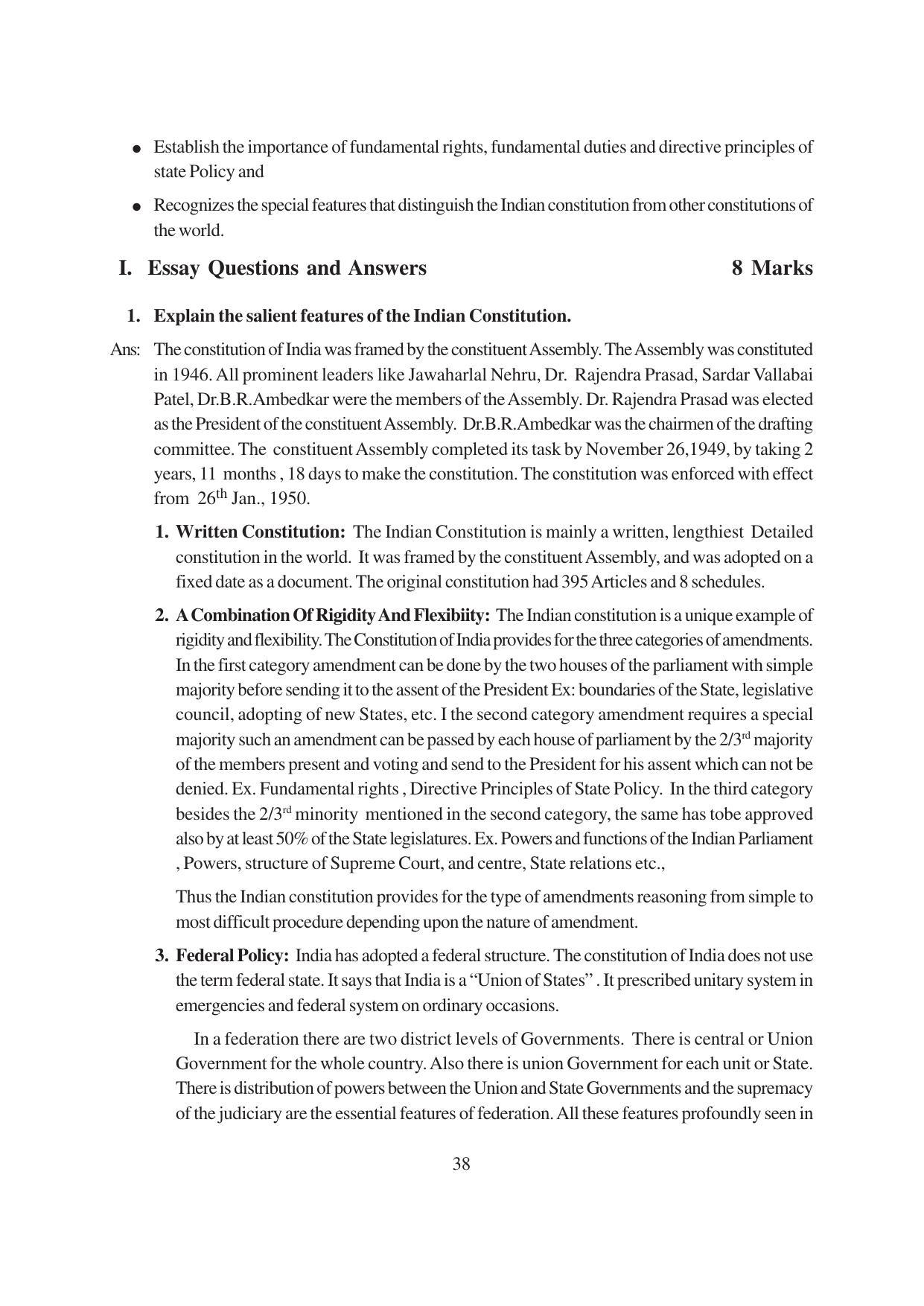 TS SCERT Inter 1st Year Political Science-Book-1 Path 1 (English Medium) Text Book - Page 44