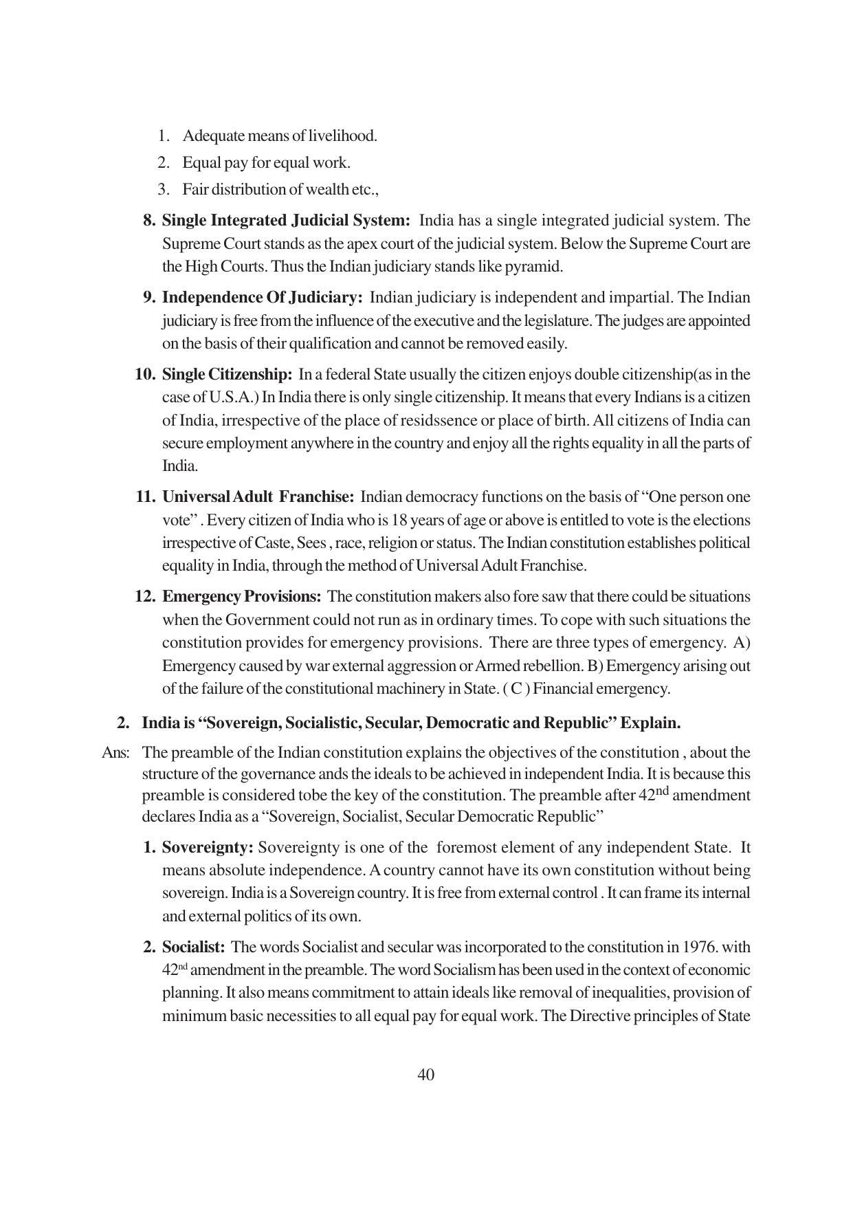 TS SCERT Inter 1st Year Political Science-Book-1 Path 1 (English Medium) Text Book - Page 46