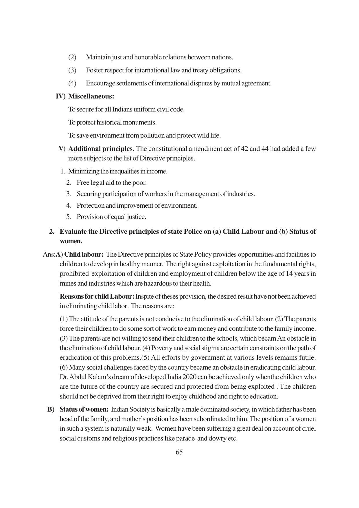 TS SCERT Inter 1st Year Political Science-Book-1 Path 1 (English Medium) Text Book - Page 71