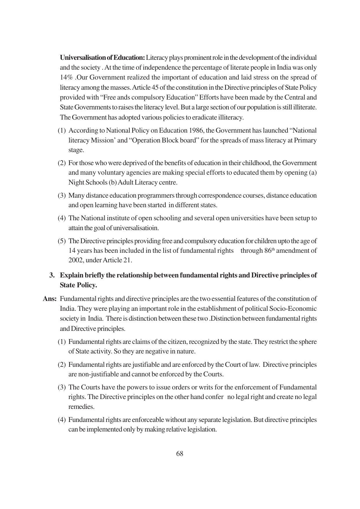 TS SCERT Inter 1st Year Political Science-Book-1 Path 1 (English Medium) Text Book - Page 74