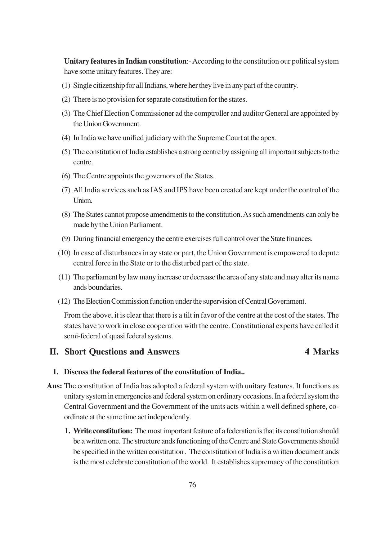 TS SCERT Inter 1st Year Political Science-Book-1 Path 1 (English Medium) Text Book - Page 82