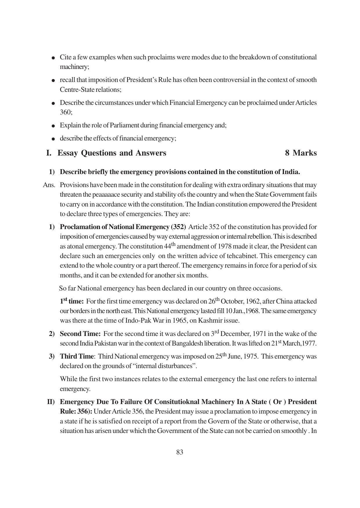 TS SCERT Inter 1st Year Political Science-Book-1 Path 1 (English Medium) Text Book - Page 89