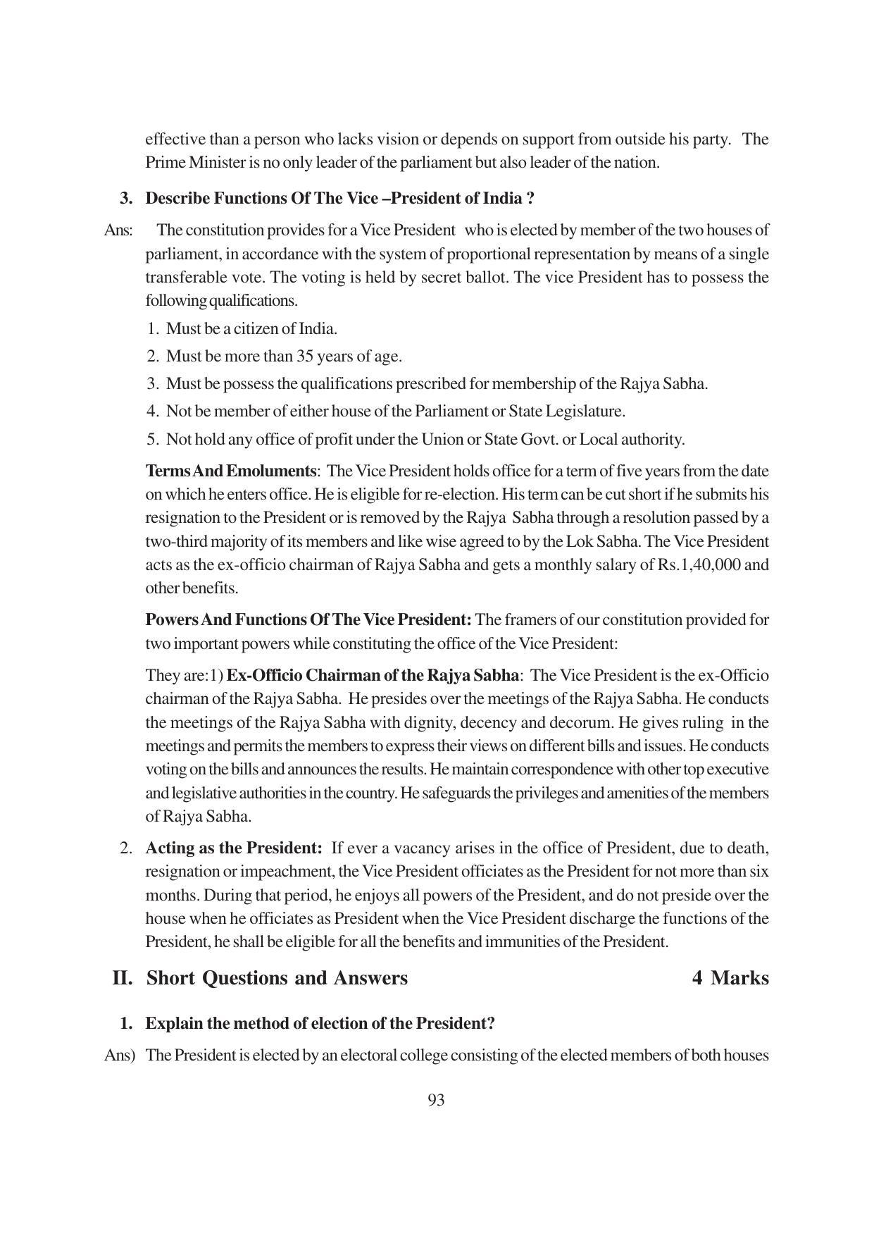 TS SCERT Inter 1st Year Political Science-Book-1 Path 1 (English Medium) Text Book - Page 99