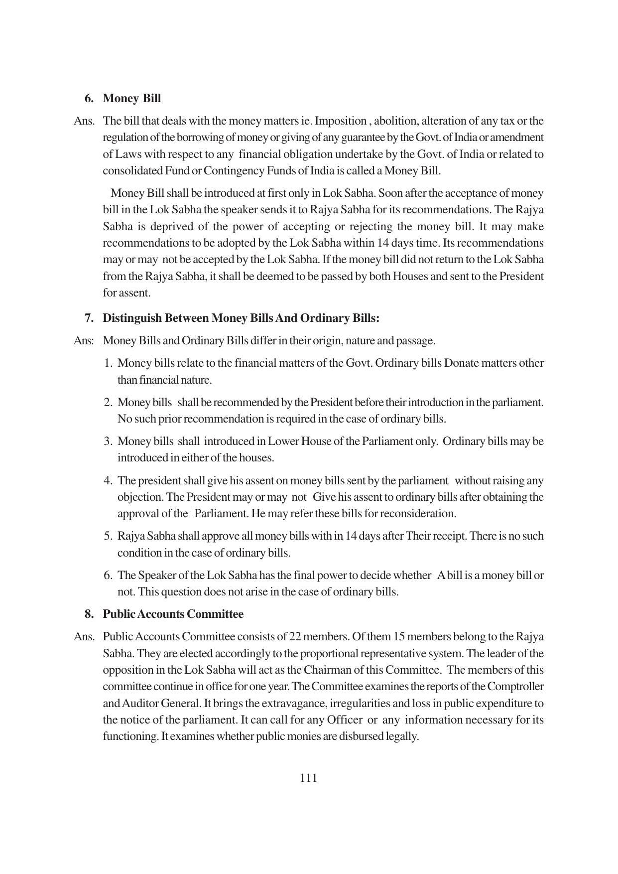 TS SCERT Inter 1st Year Political Science-Book-1 Path 1 (English Medium) Text Book - Page 117