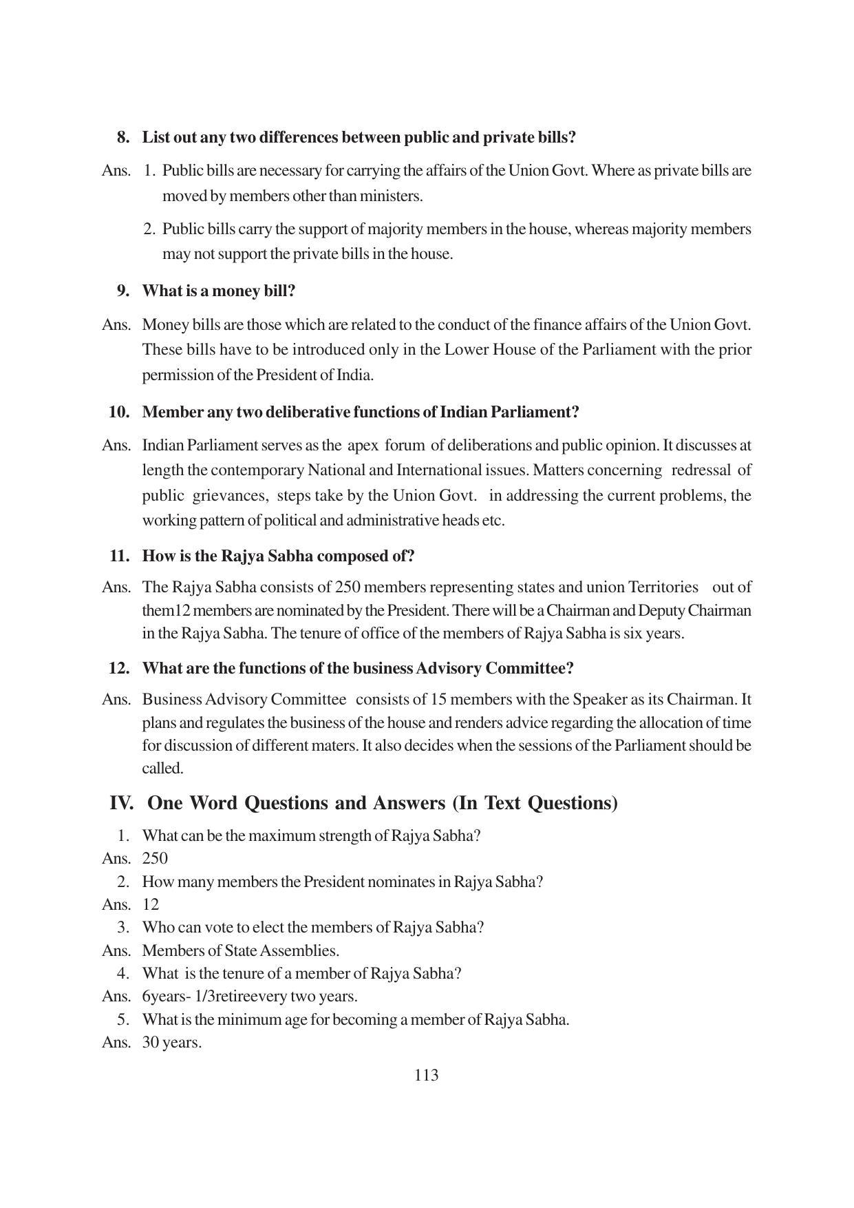 TS SCERT Inter 1st Year Political Science-Book-1 Path 1 (English Medium) Text Book - Page 119
