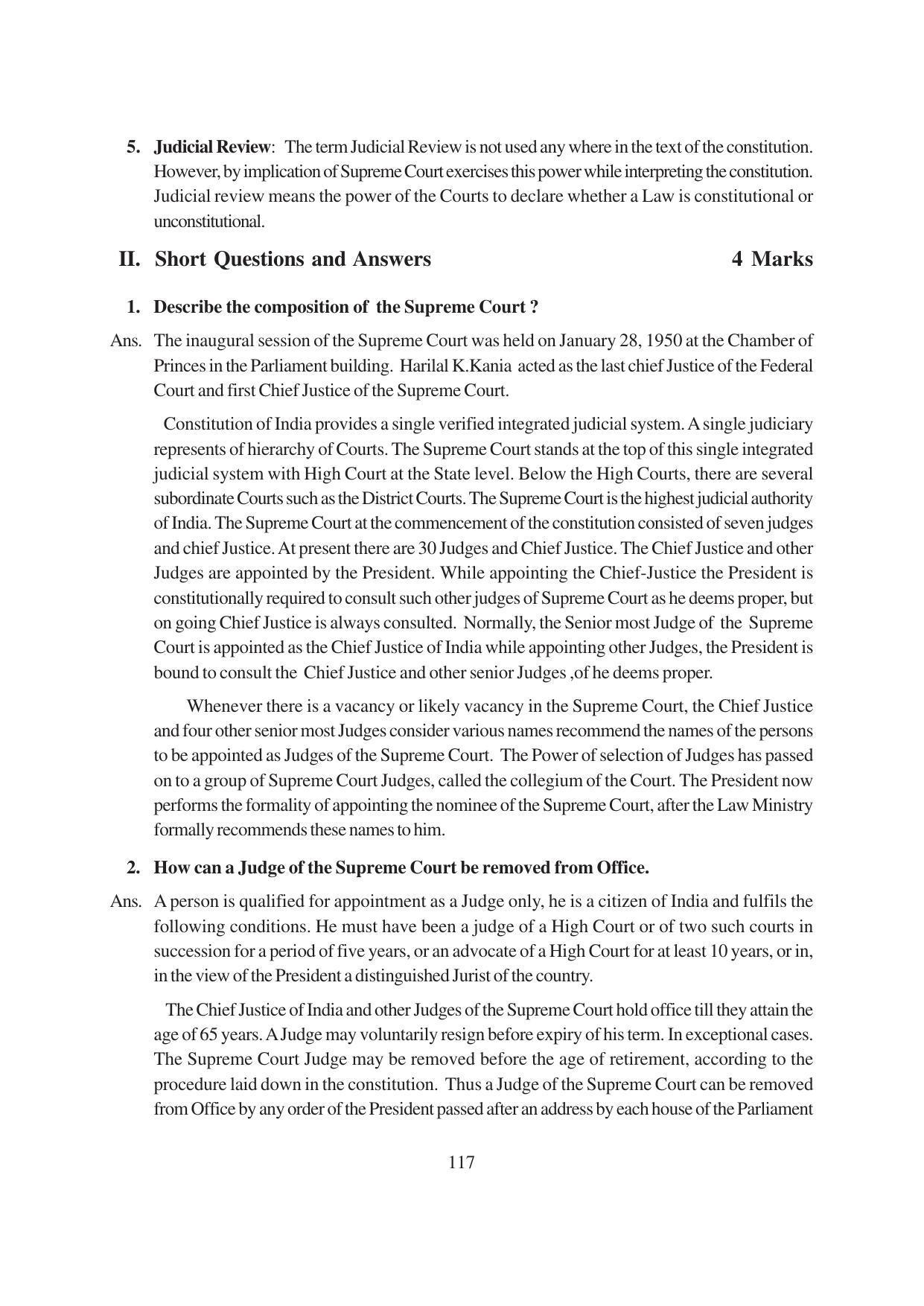 TS SCERT Inter 1st Year Political Science-Book-1 Path 1 (English Medium) Text Book - Page 123