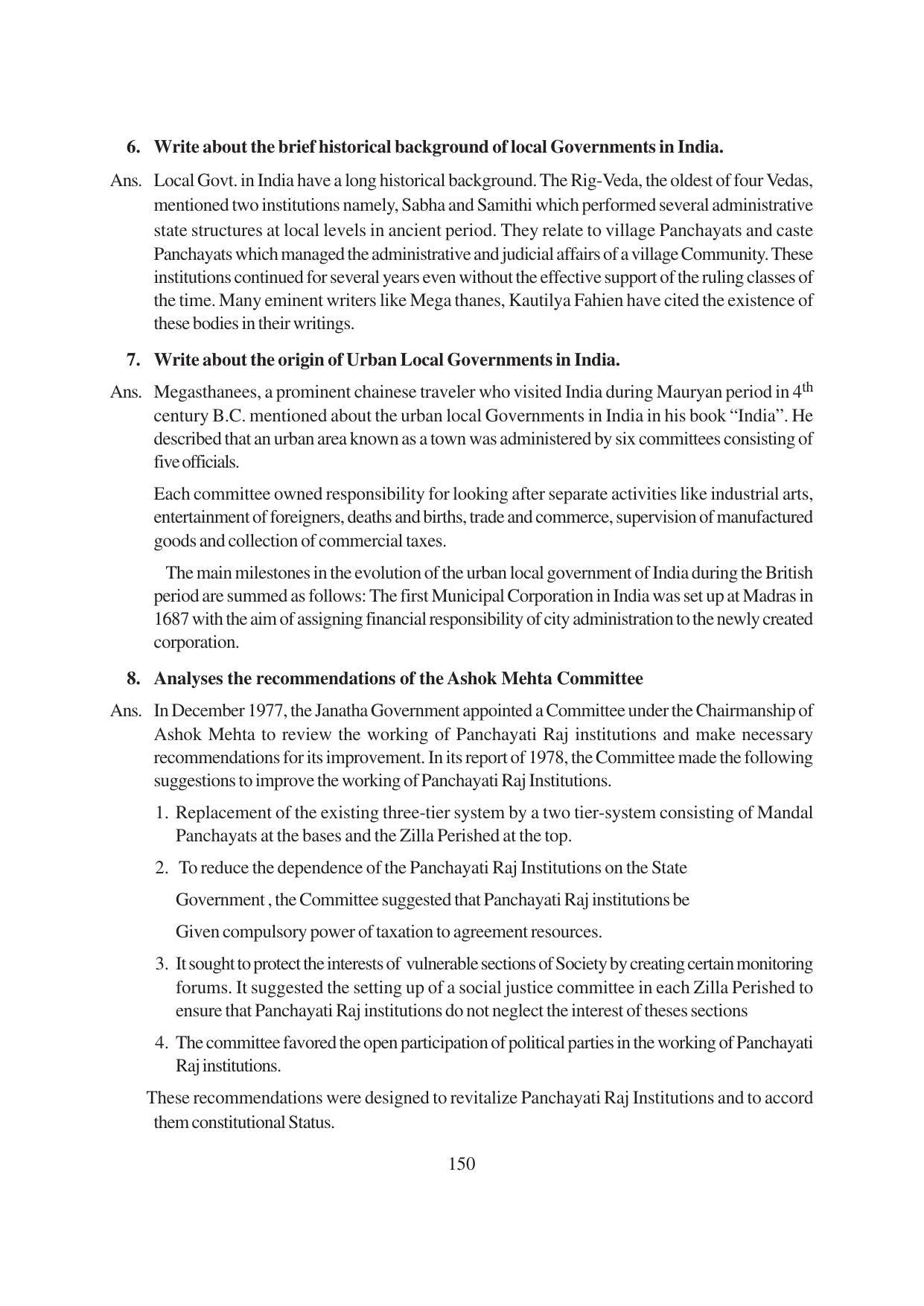 TS SCERT Inter 1st Year Political Science-Book-1 Path 1 (English Medium) Text Book - Page 156