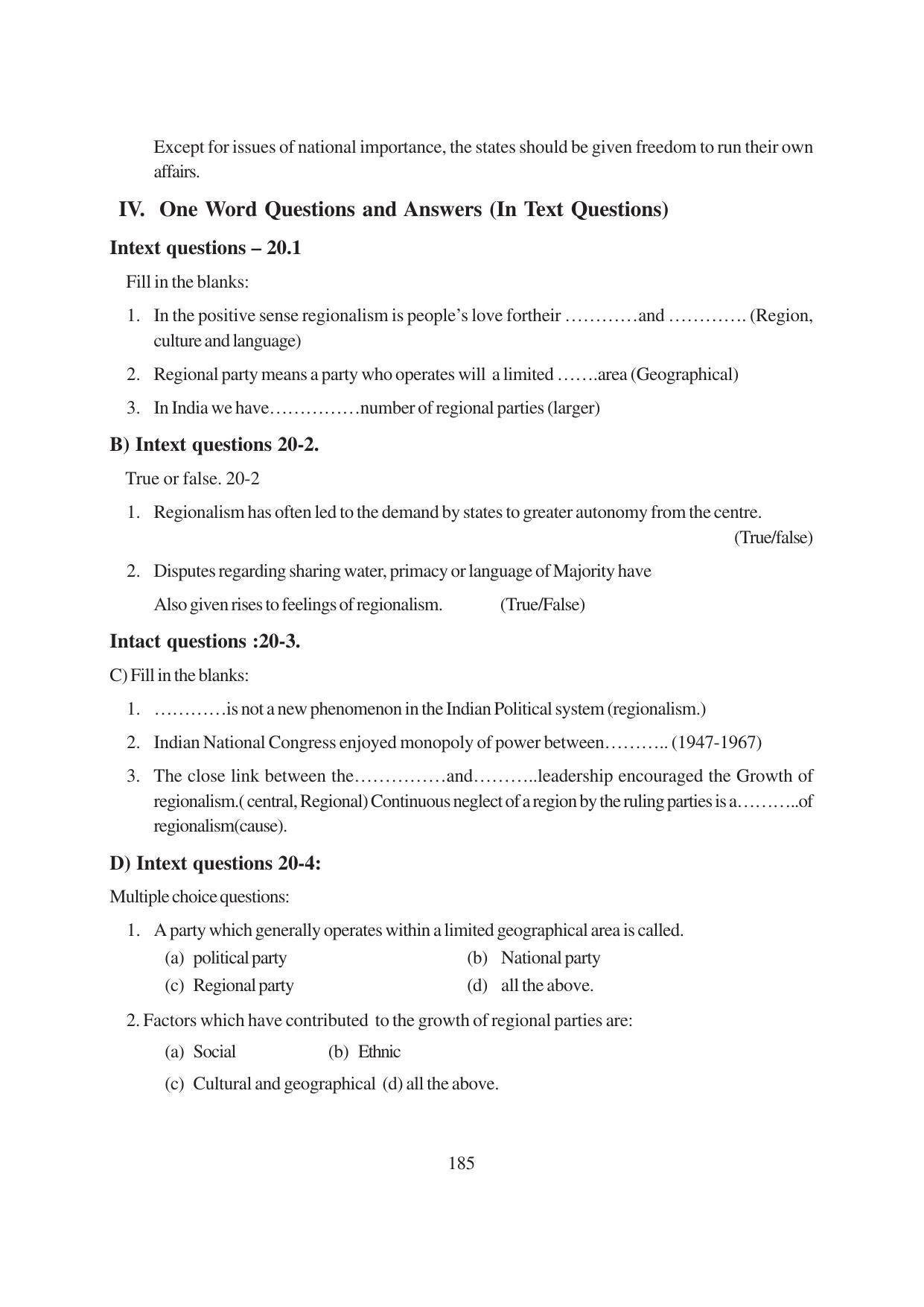 TS SCERT Inter 1st Year Political Science-Book-1 Path 1 (English Medium) Text Book - Page 191
