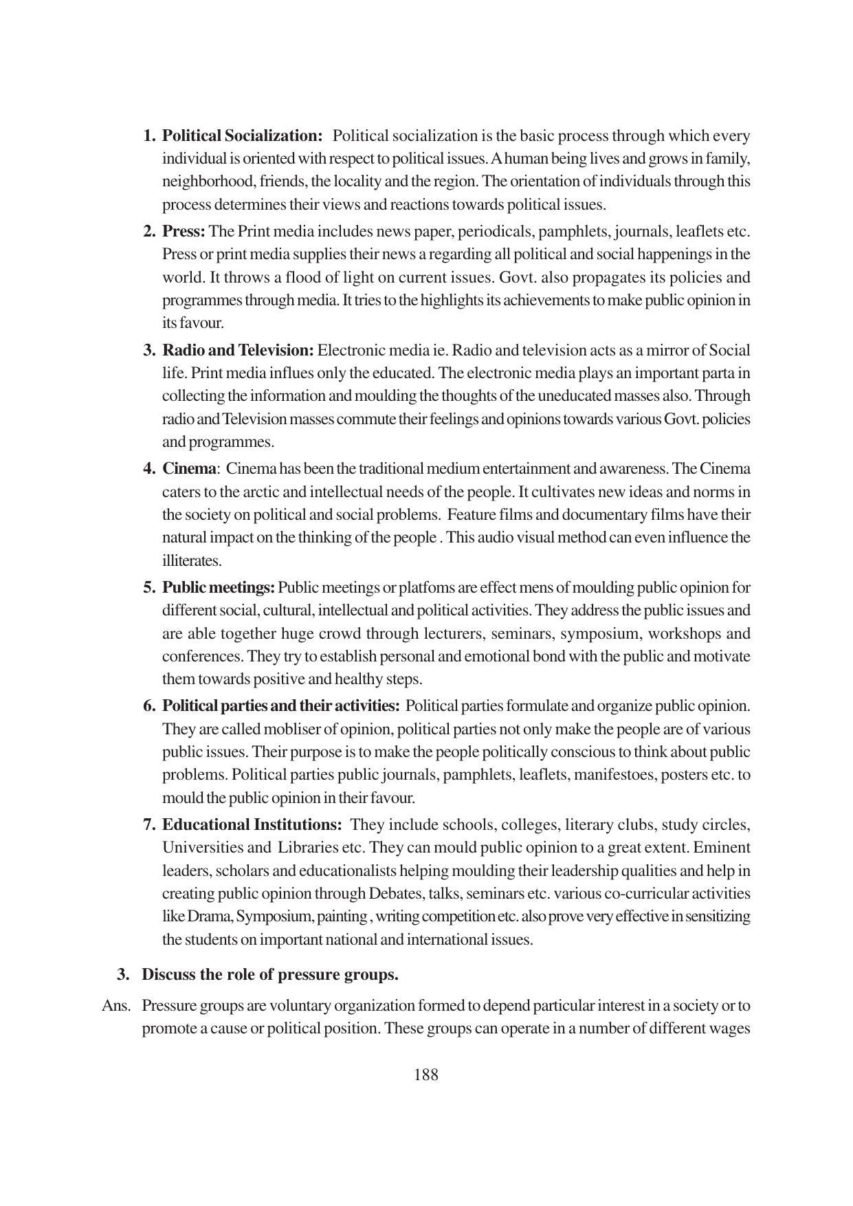 TS SCERT Inter 1st Year Political Science-Book-1 Path 1 (English Medium) Text Book - Page 194