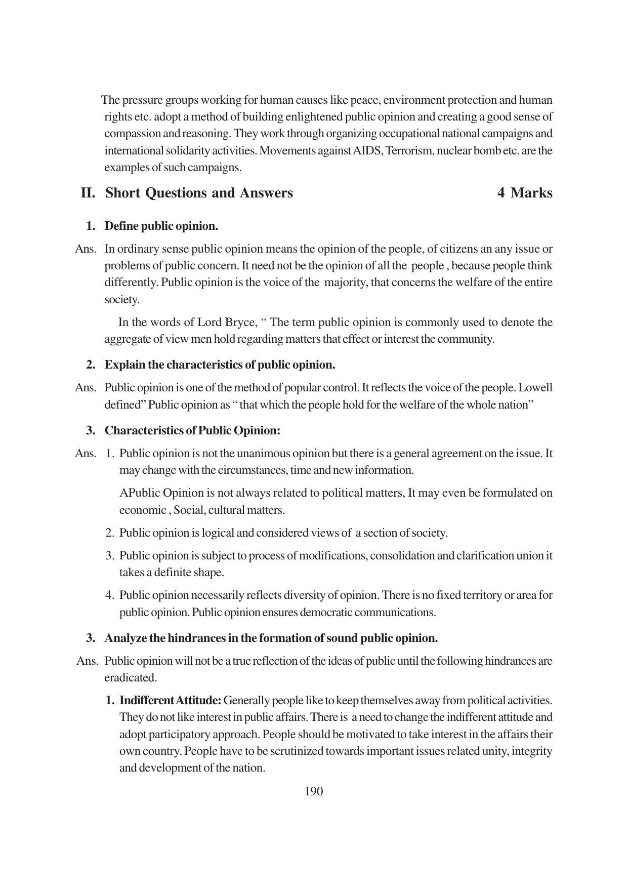 TS SCERT Inter 1st Year Political Science-Book-1 Path 1 (English Medium) Text Book - Page 196