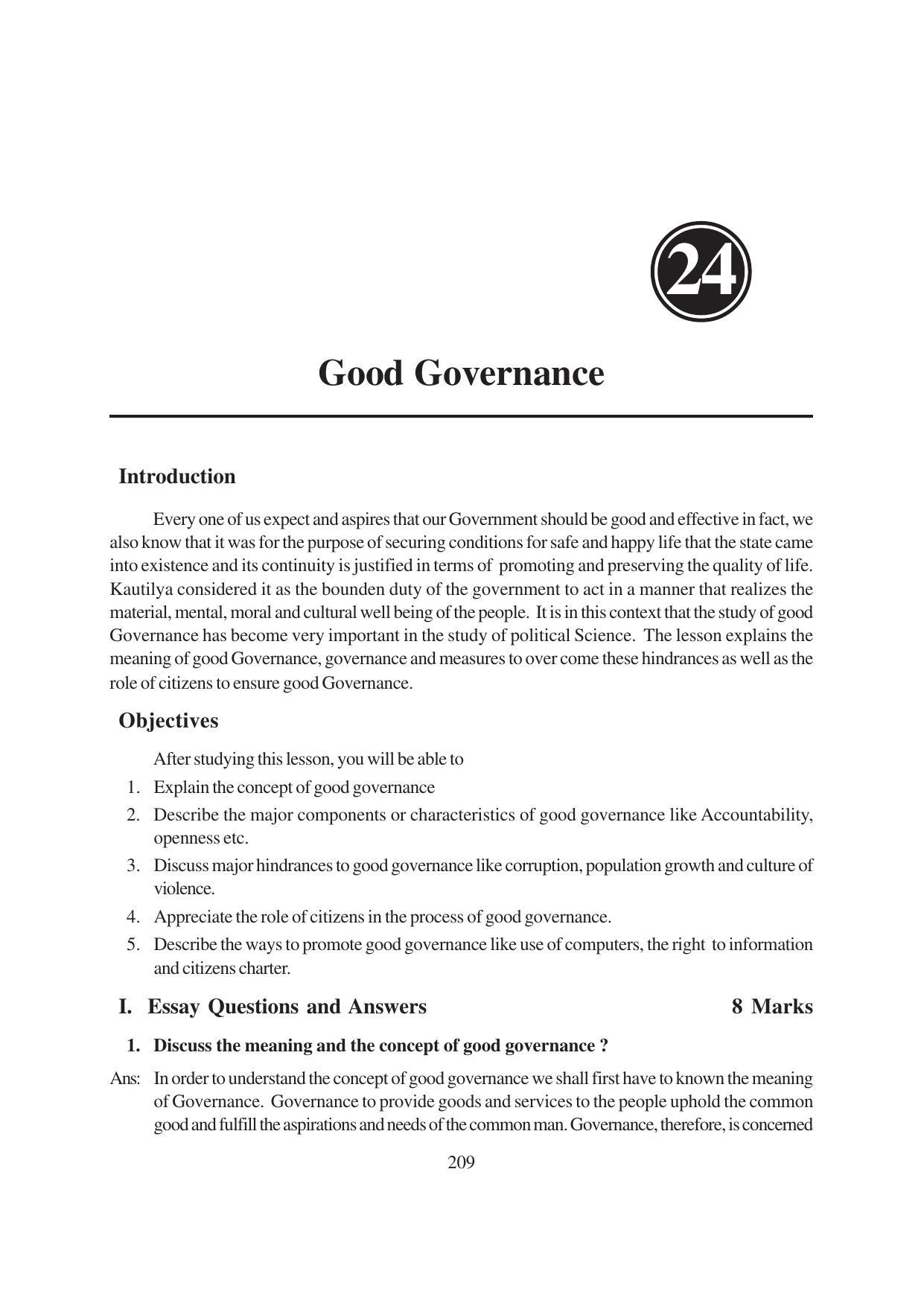 TS SCERT Inter 1st Year Political Science-Book-1 Path 1 (English Medium) Text Book - Page 215
