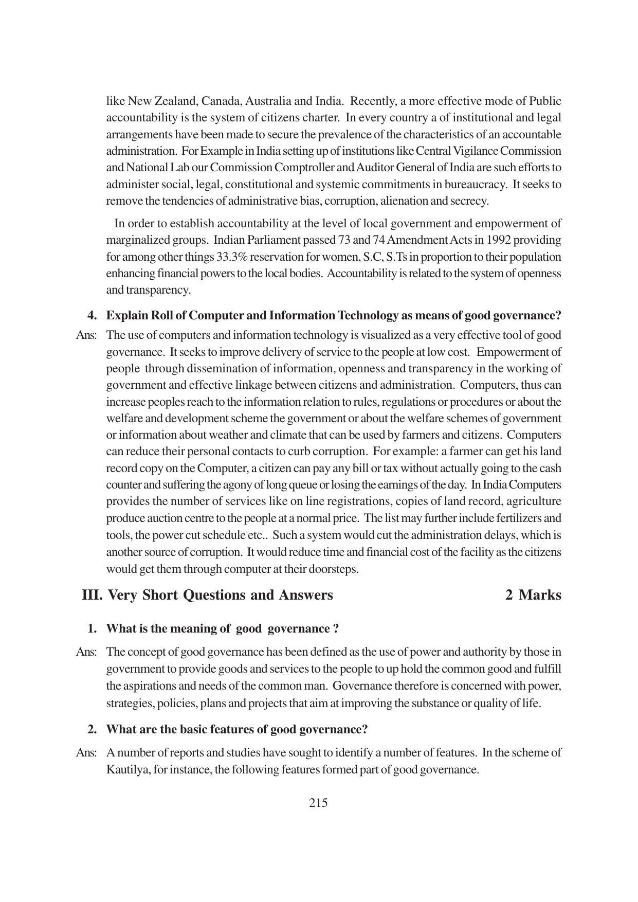 TS SCERT Inter 1st Year Political Science-Book-1 Path 1 (English Medium) Text Book - Page 221