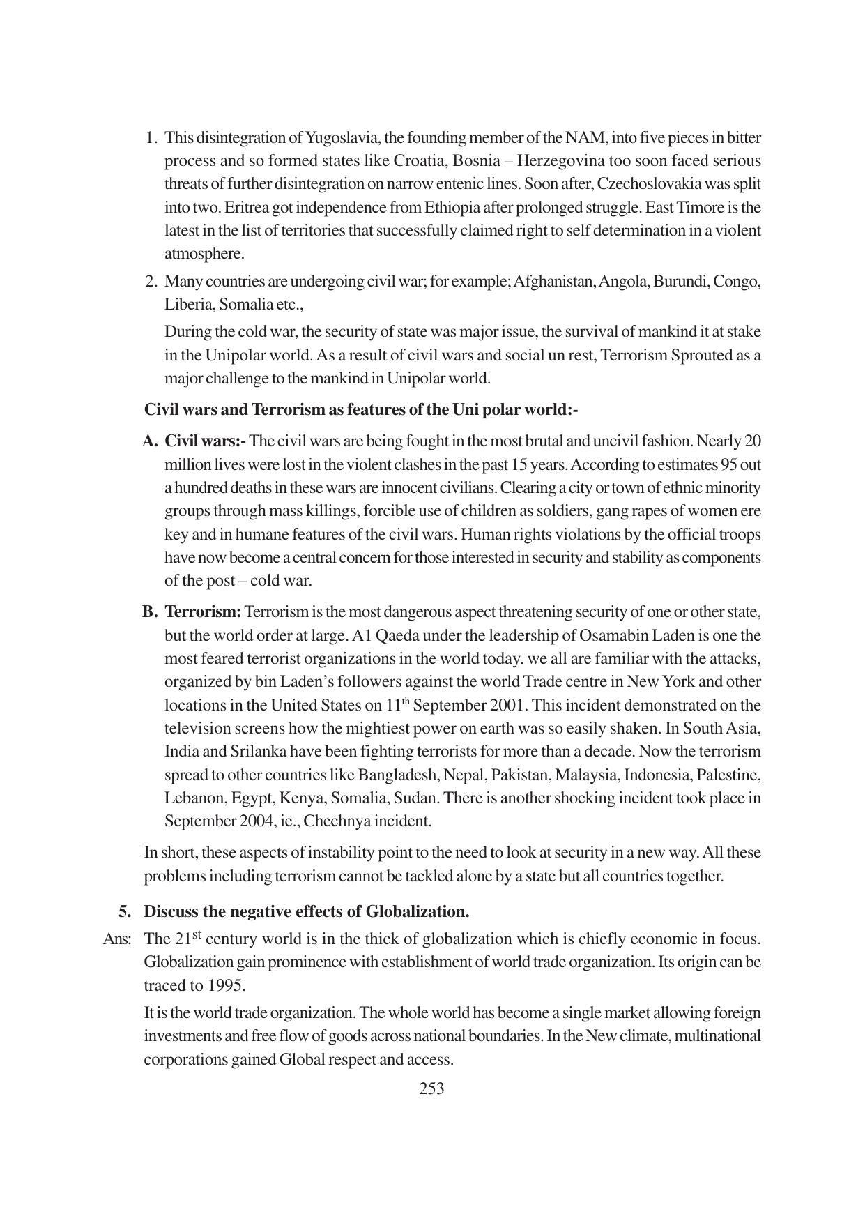 TS SCERT Inter 1st Year Political Science-Book-1 Path 1 (English Medium) Text Book - Page 259