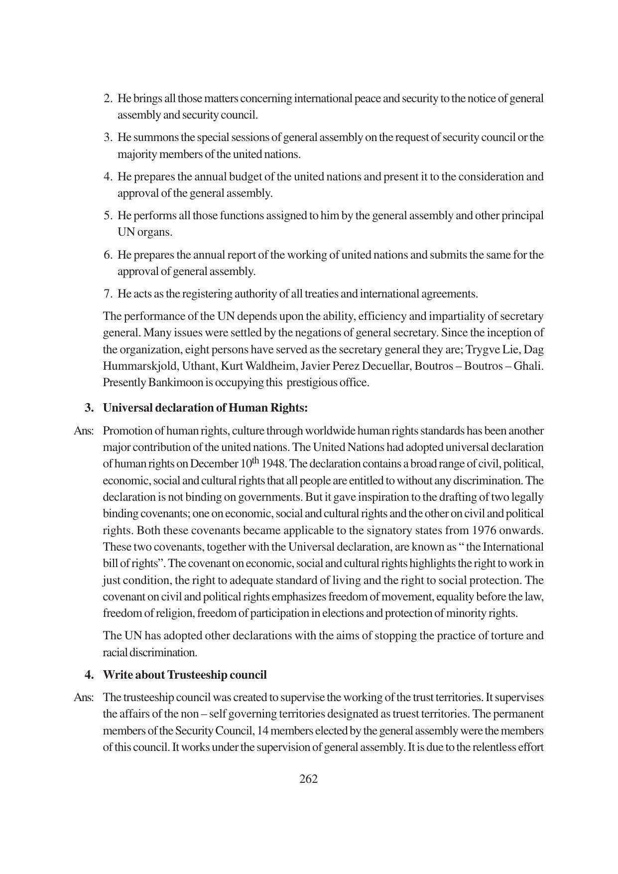 TS SCERT Inter 1st Year Political Science-Book-1 Path 1 (English Medium) Text Book - Page 268