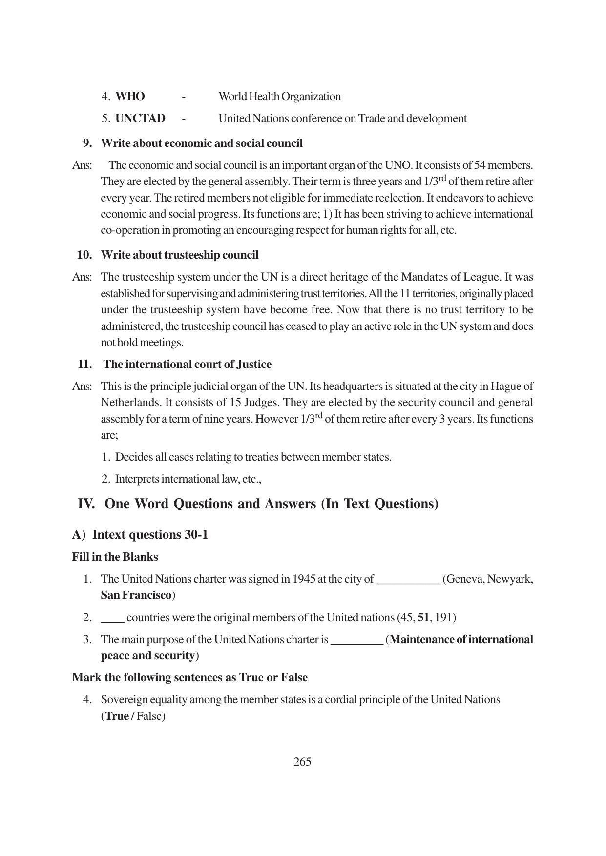 TS SCERT Inter 1st Year Political Science-Book-1 Path 1 (English Medium) Text Book - Page 271