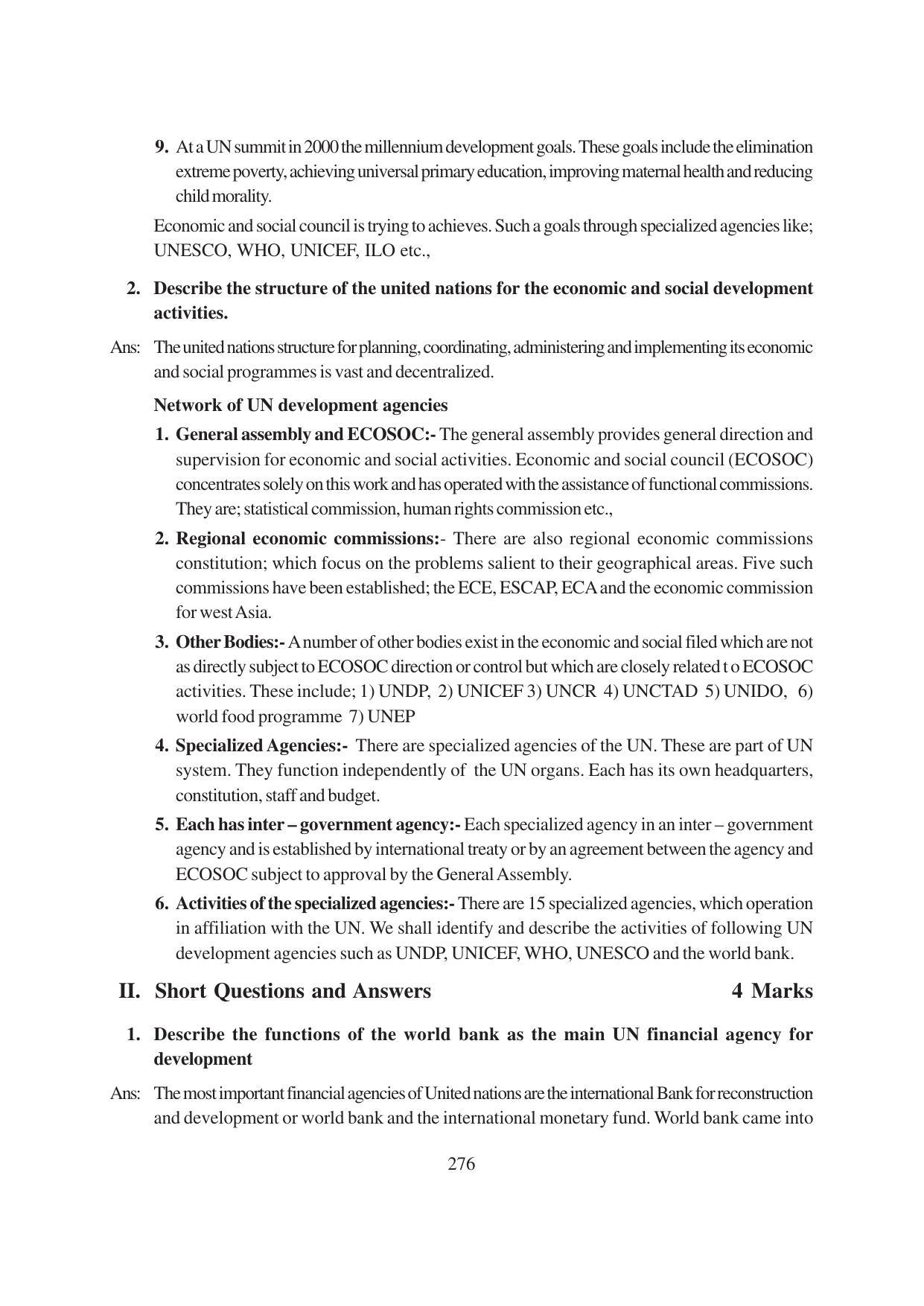 TS SCERT Inter 1st Year Political Science-Book-1 Path 1 (English Medium) Text Book - Page 282