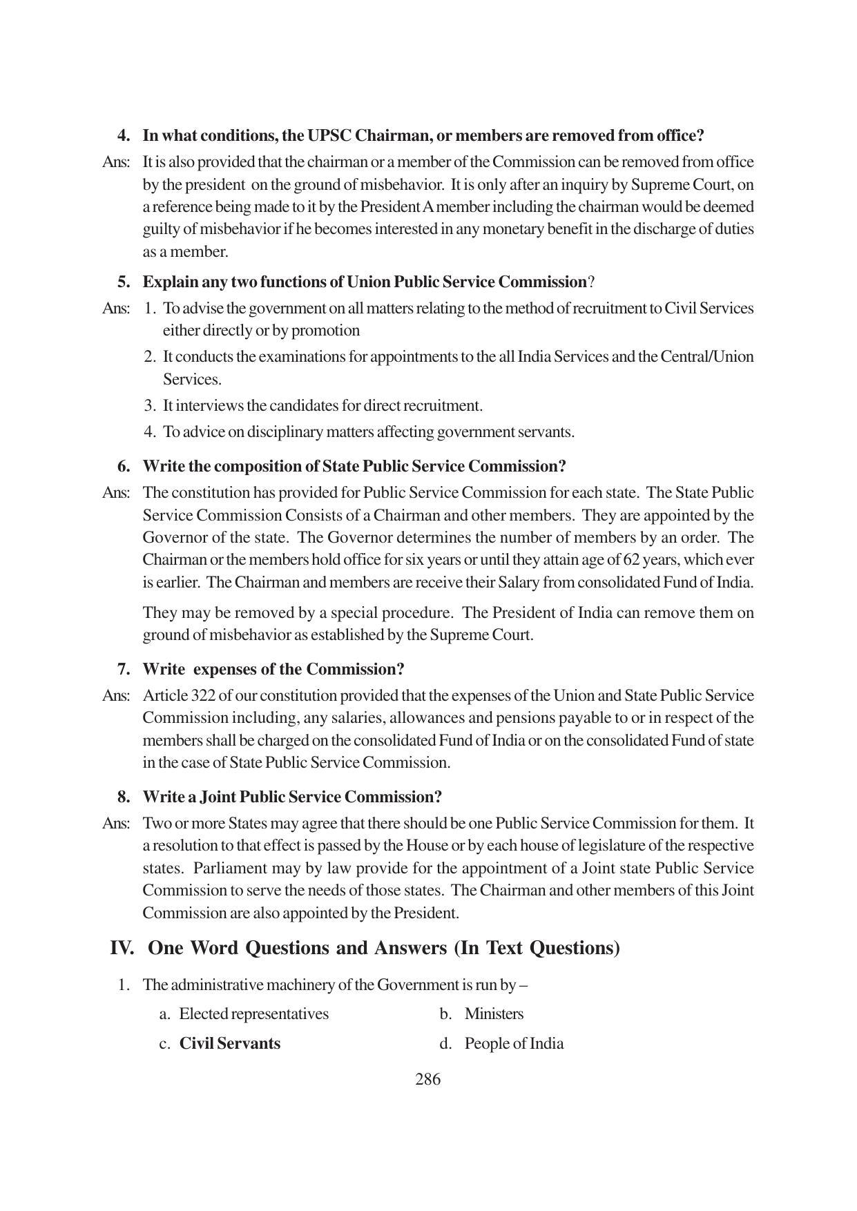 TS SCERT Inter 1st Year Political Science-Book-1 Path 1 (English Medium) Text Book - Page 292
