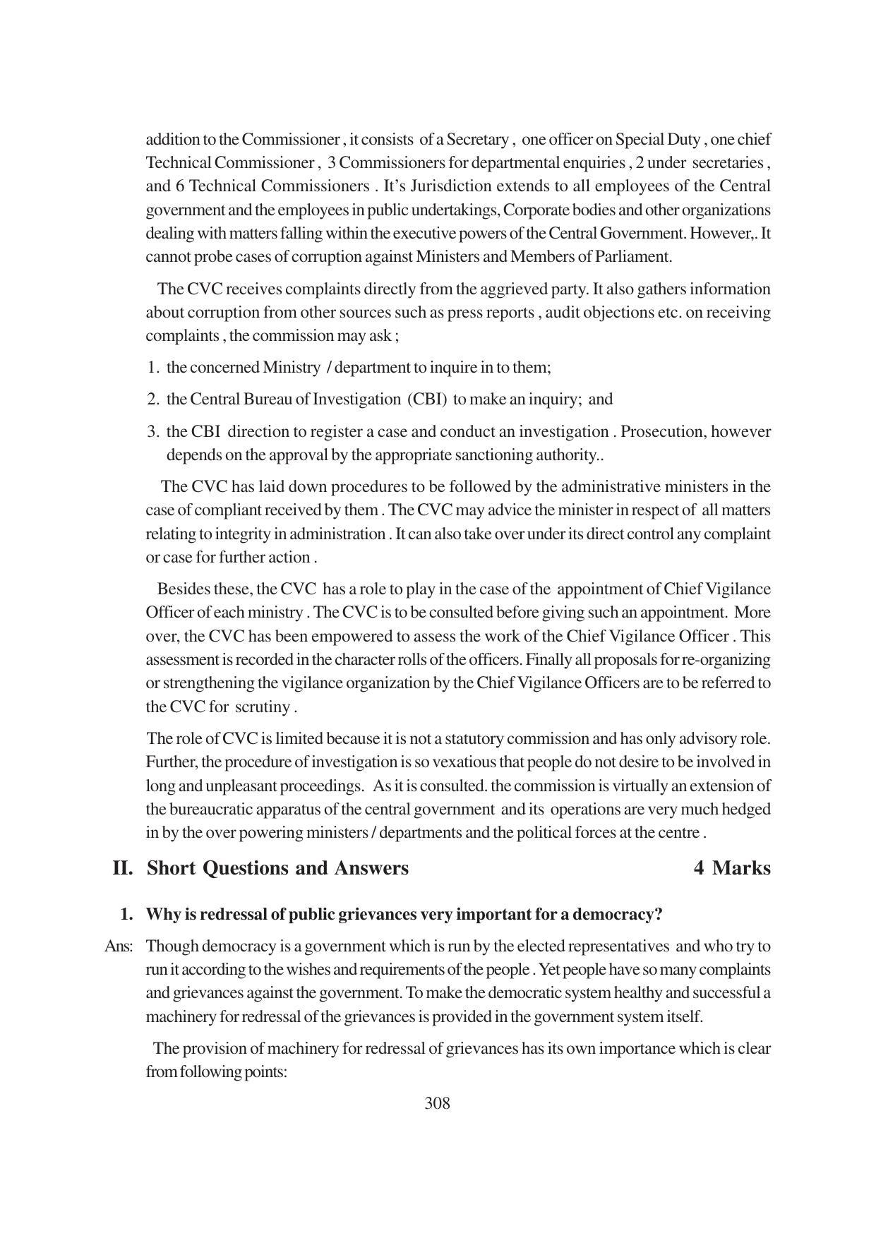 TS SCERT Inter 1st Year Political Science-Book-1 Path 1 (English Medium) Text Book - Page 314