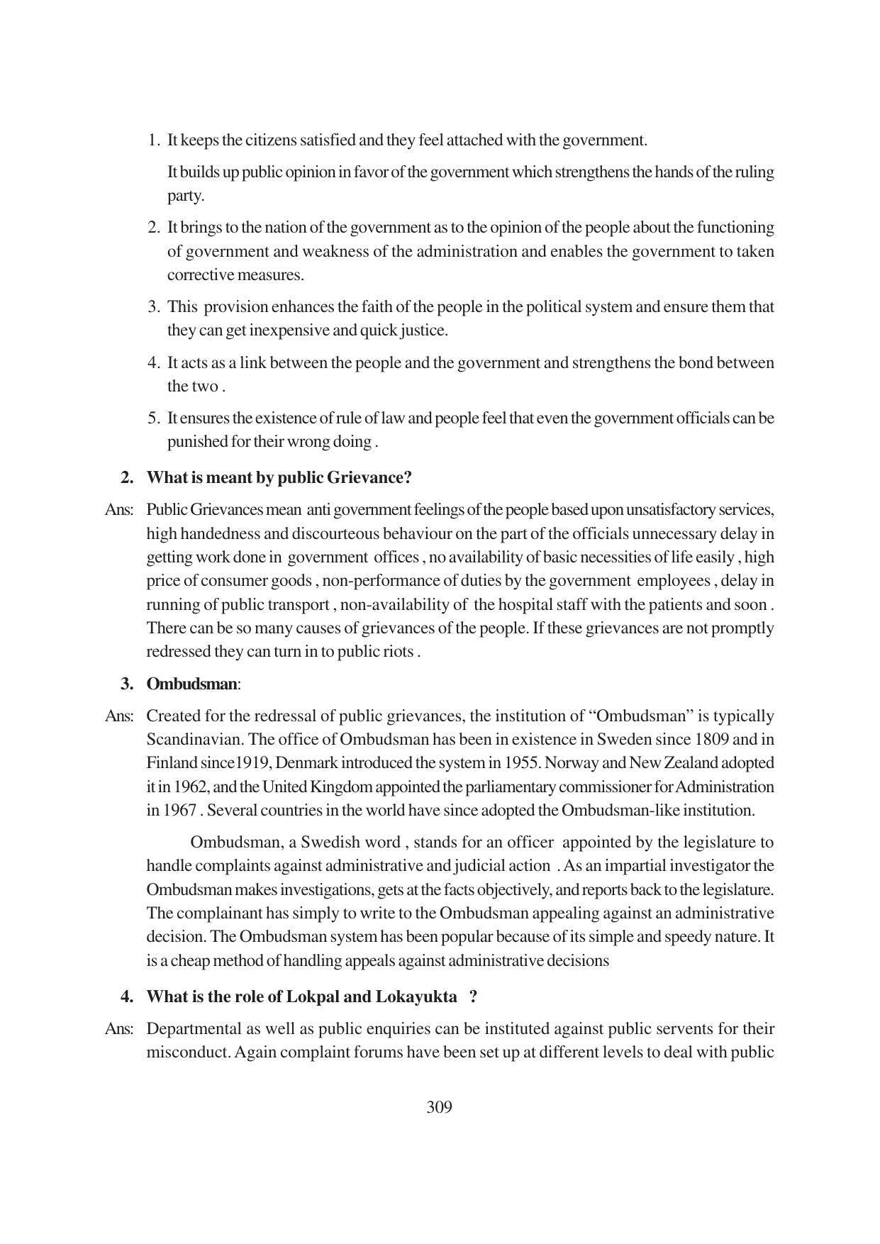 TS SCERT Inter 1st Year Political Science-Book-1 Path 1 (English Medium) Text Book - Page 315